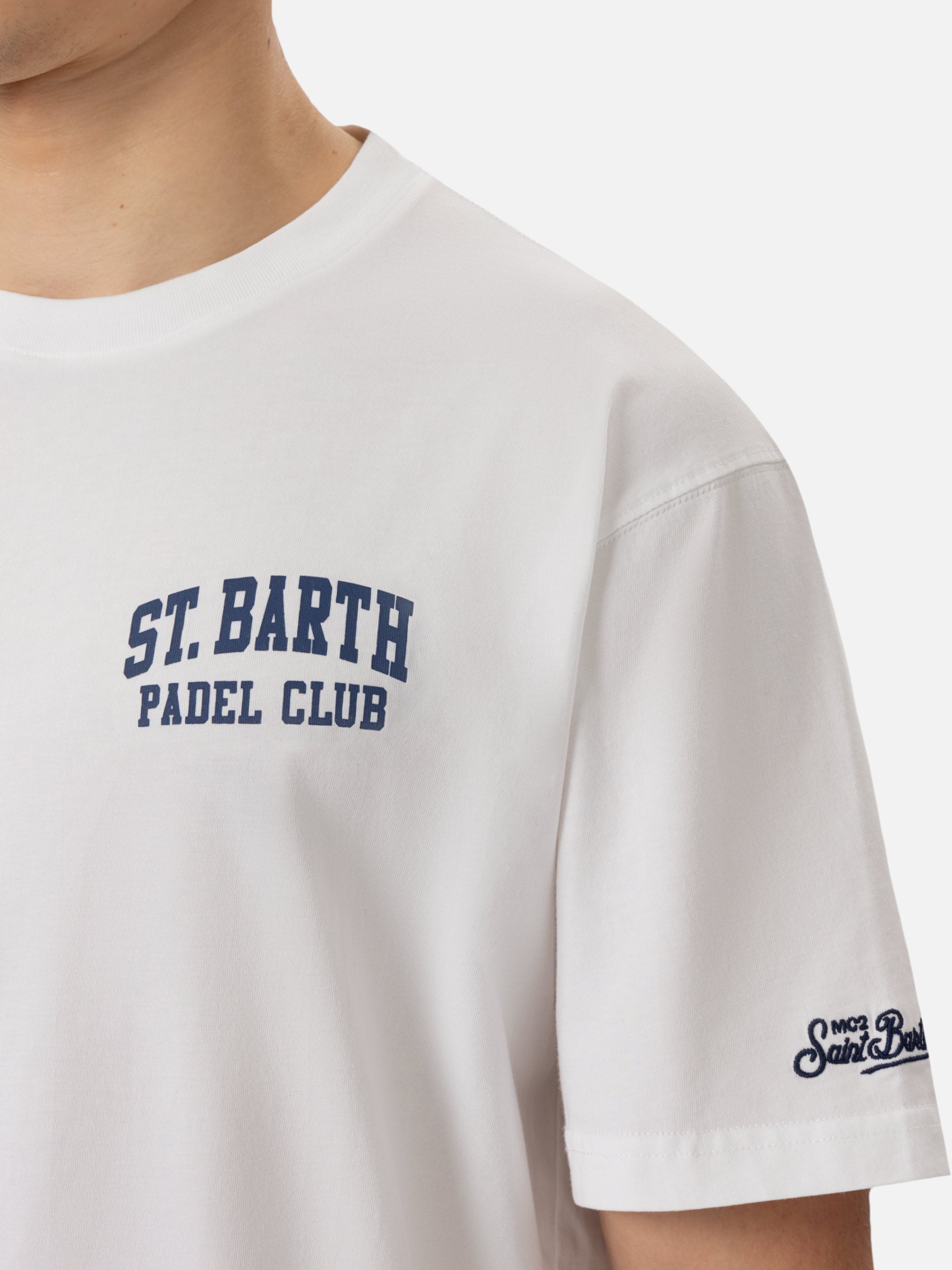 Cotton T-Shirt With Snoopy Padel Club Print | Peanuts® Special Edition White