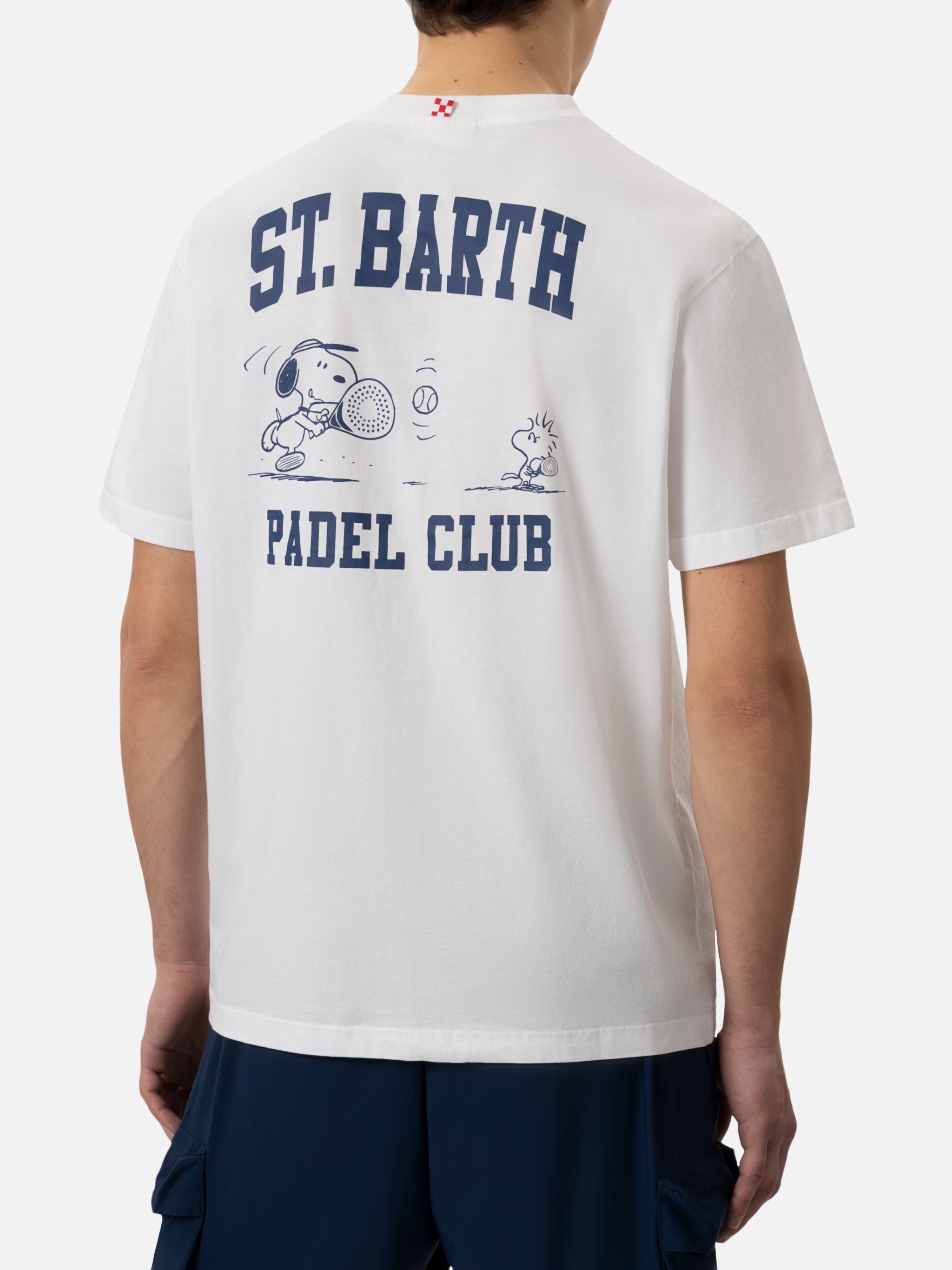 Cotton T-Shirt With Snoopy Padel Club Print | Peanuts® Special Edition White