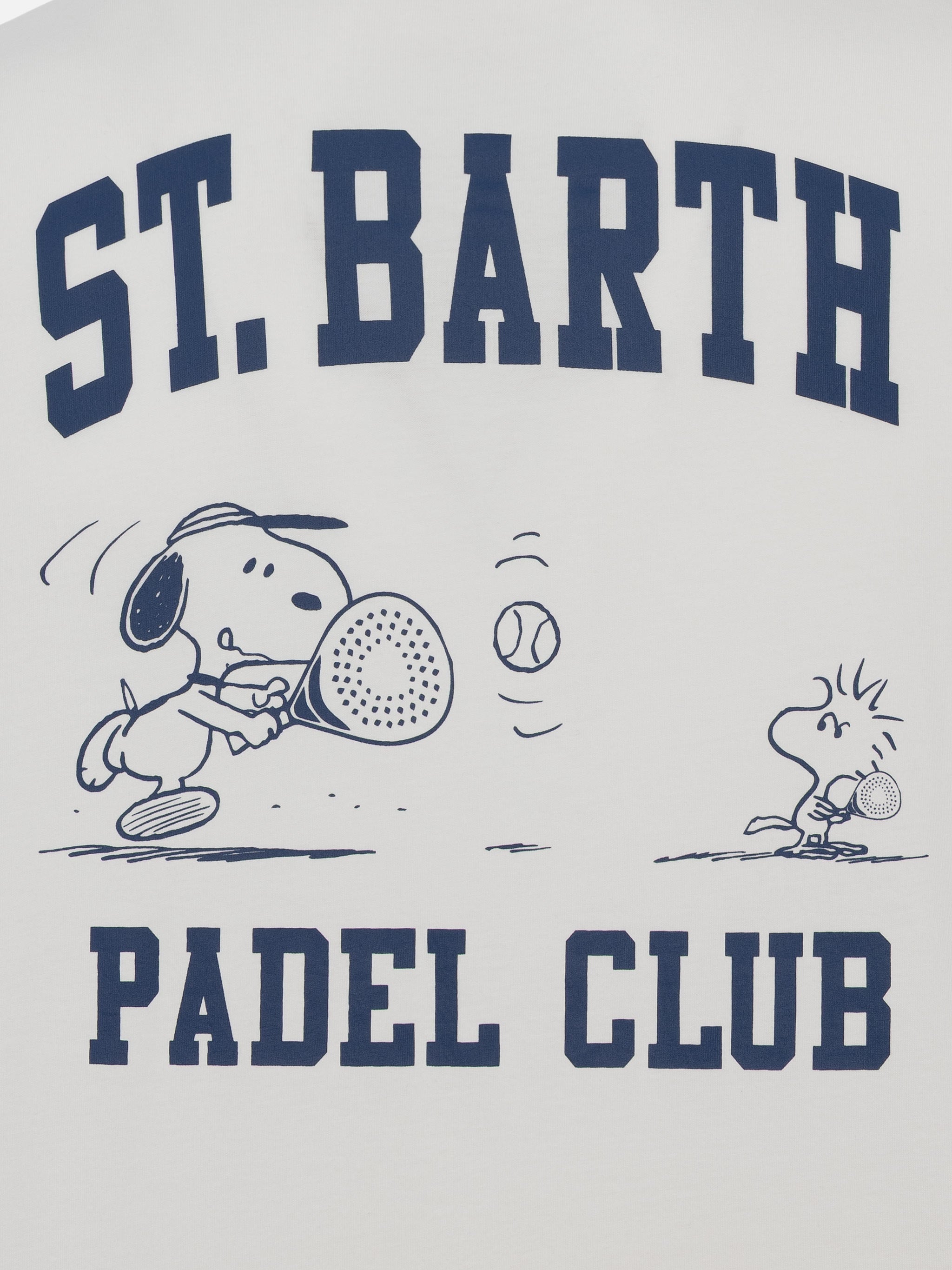 Cotton T-Shirt With Snoopy Padel Club Print | Peanuts® Special Edition White