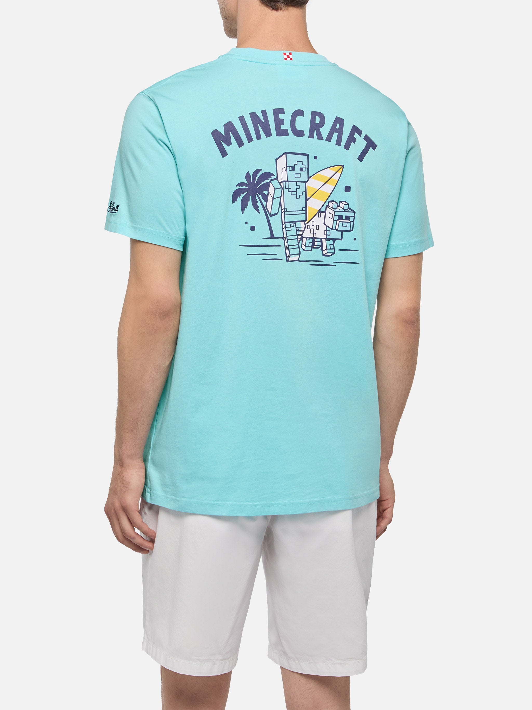 Cotton T-Shirt With Minecraft St. Barth Print | Special Edition Green