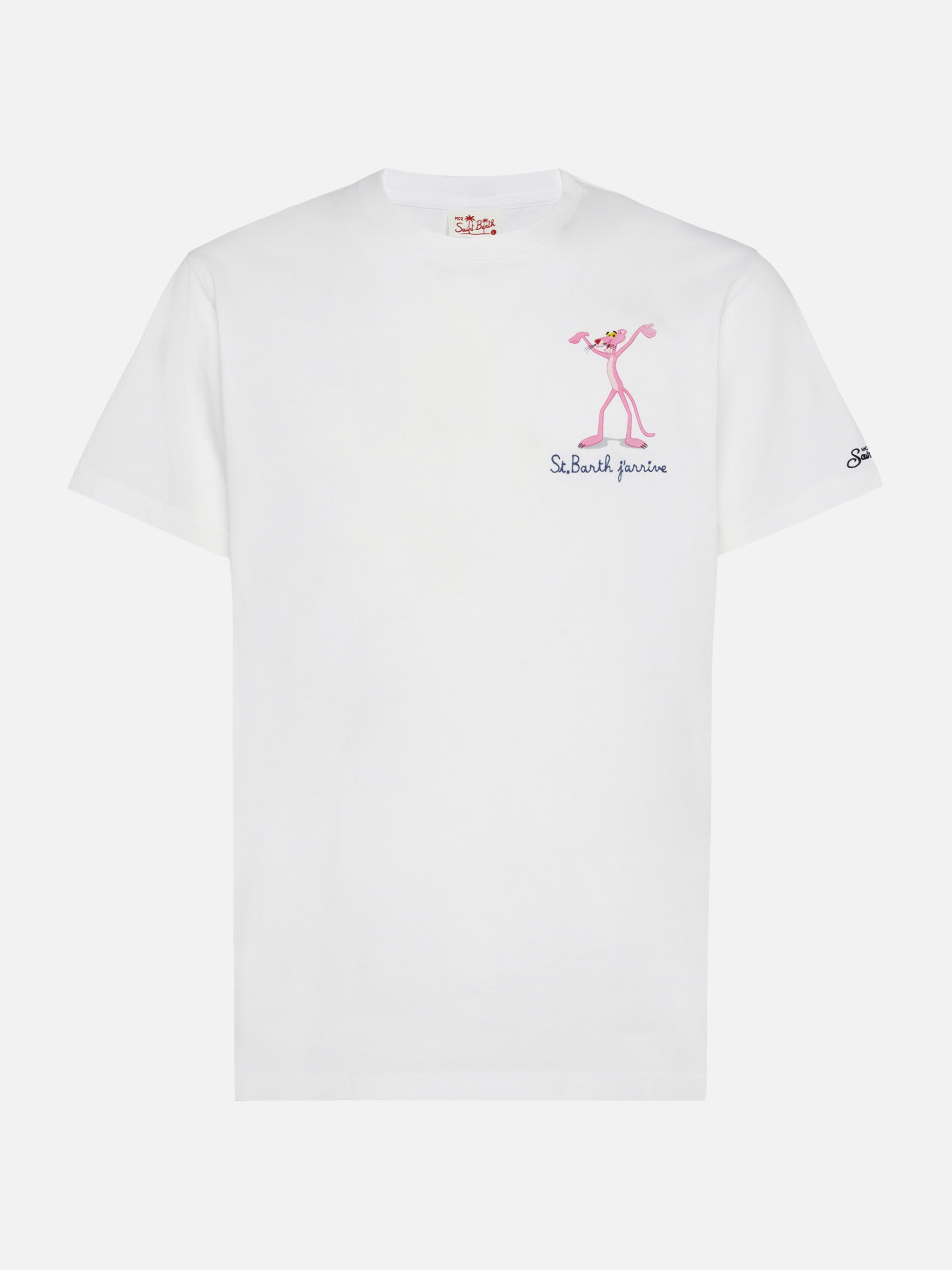 Cotton T-Shirt With The Pink Panther Print |the Special Edition White