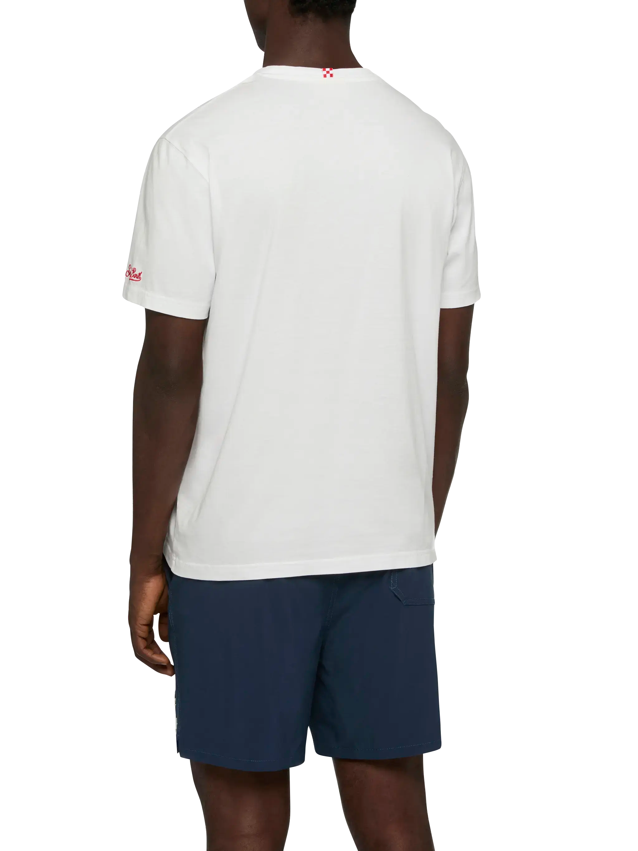 Cotton T-Shirt With Bischeri Non Si Pole Embroidery | Sapore Di Mare Special Edition White