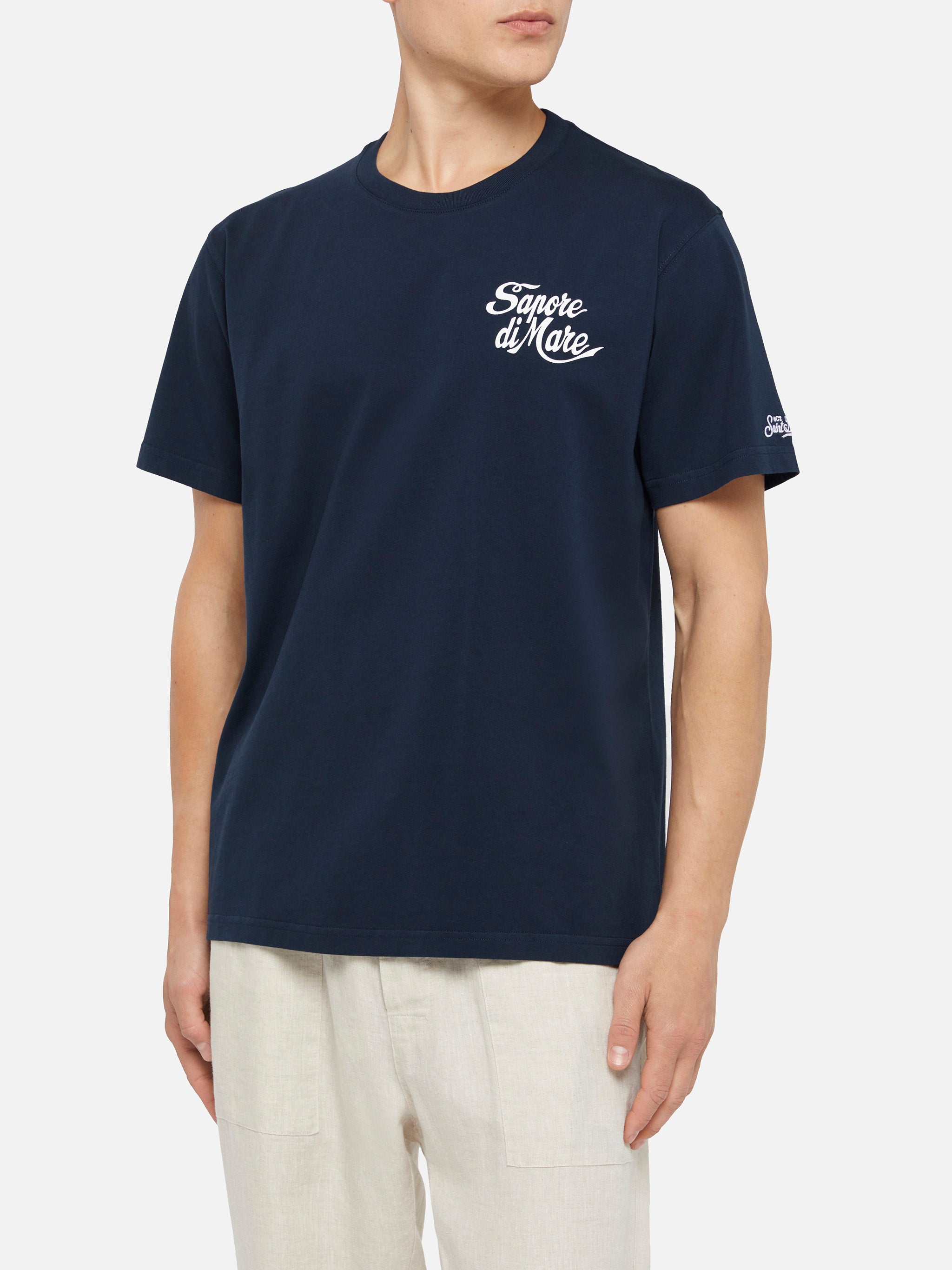 Cotton T-Shirt With Forte Dei Marmi 83 Print | Sapore Di Mare Special Edition Blue
