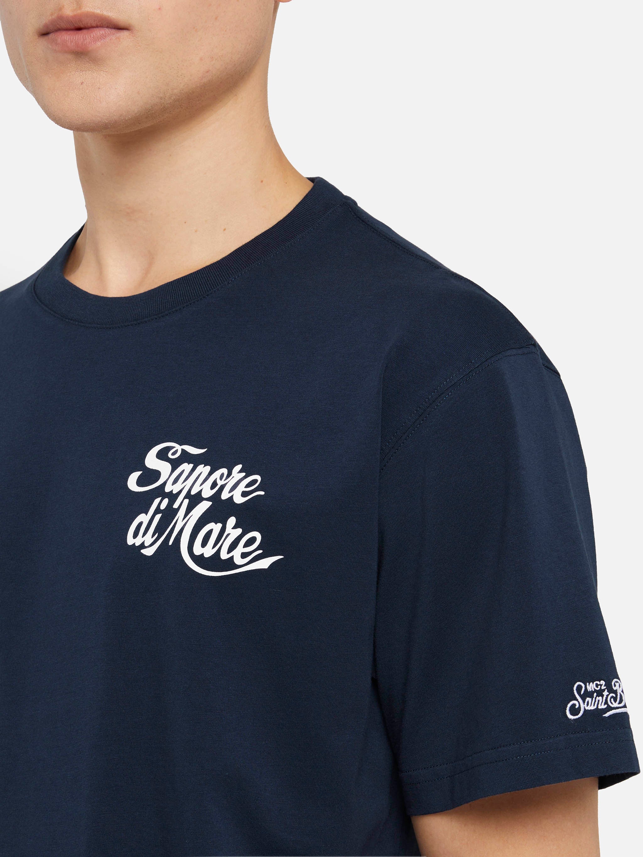 Cotton T-Shirt With Forte Dei Marmi 83 Print | Sapore Di Mare Special Edition Blue