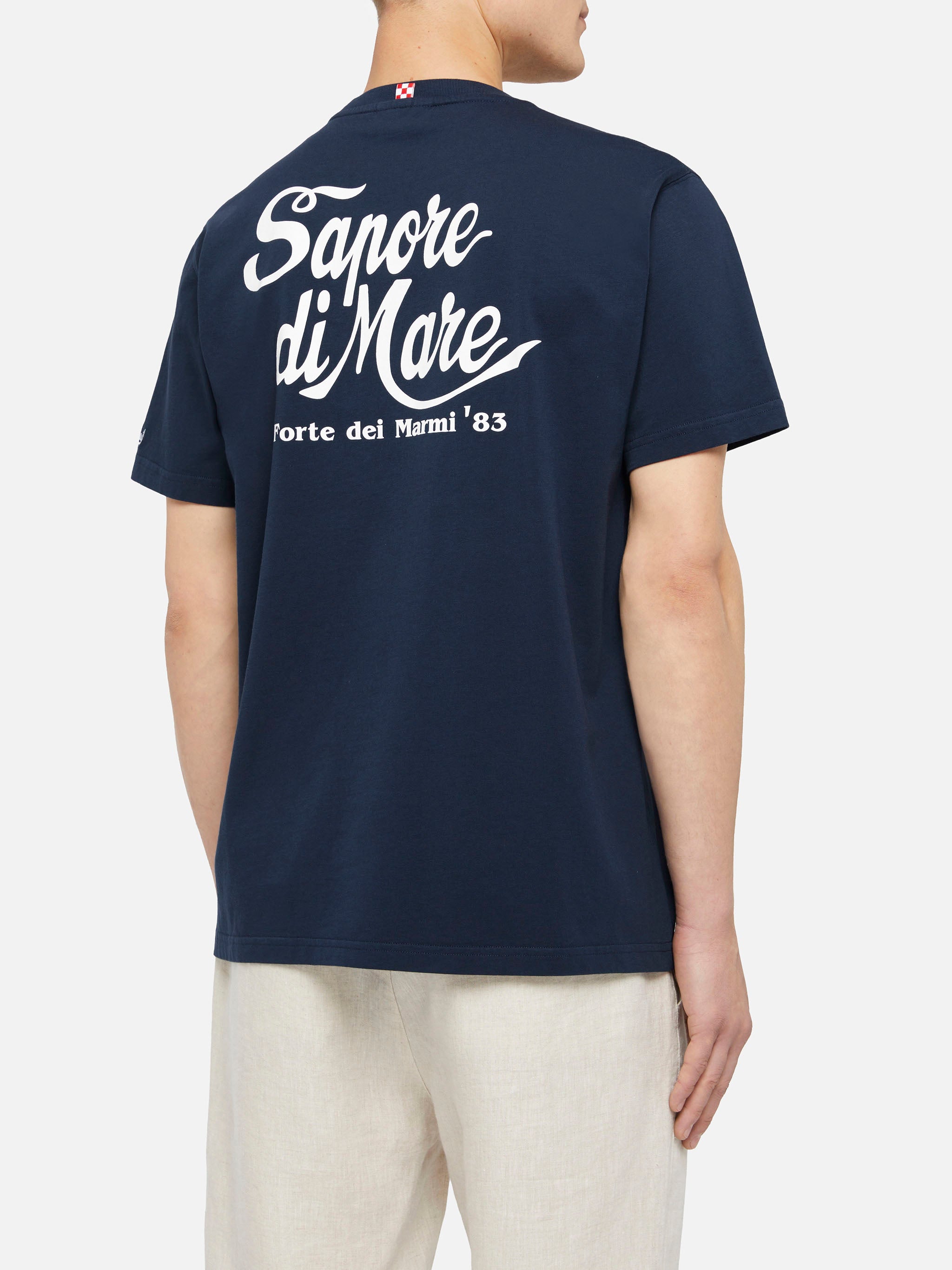 Cotton T-Shirt With Forte Dei Marmi 83 Print | Sapore Di Mare Special Edition Blue