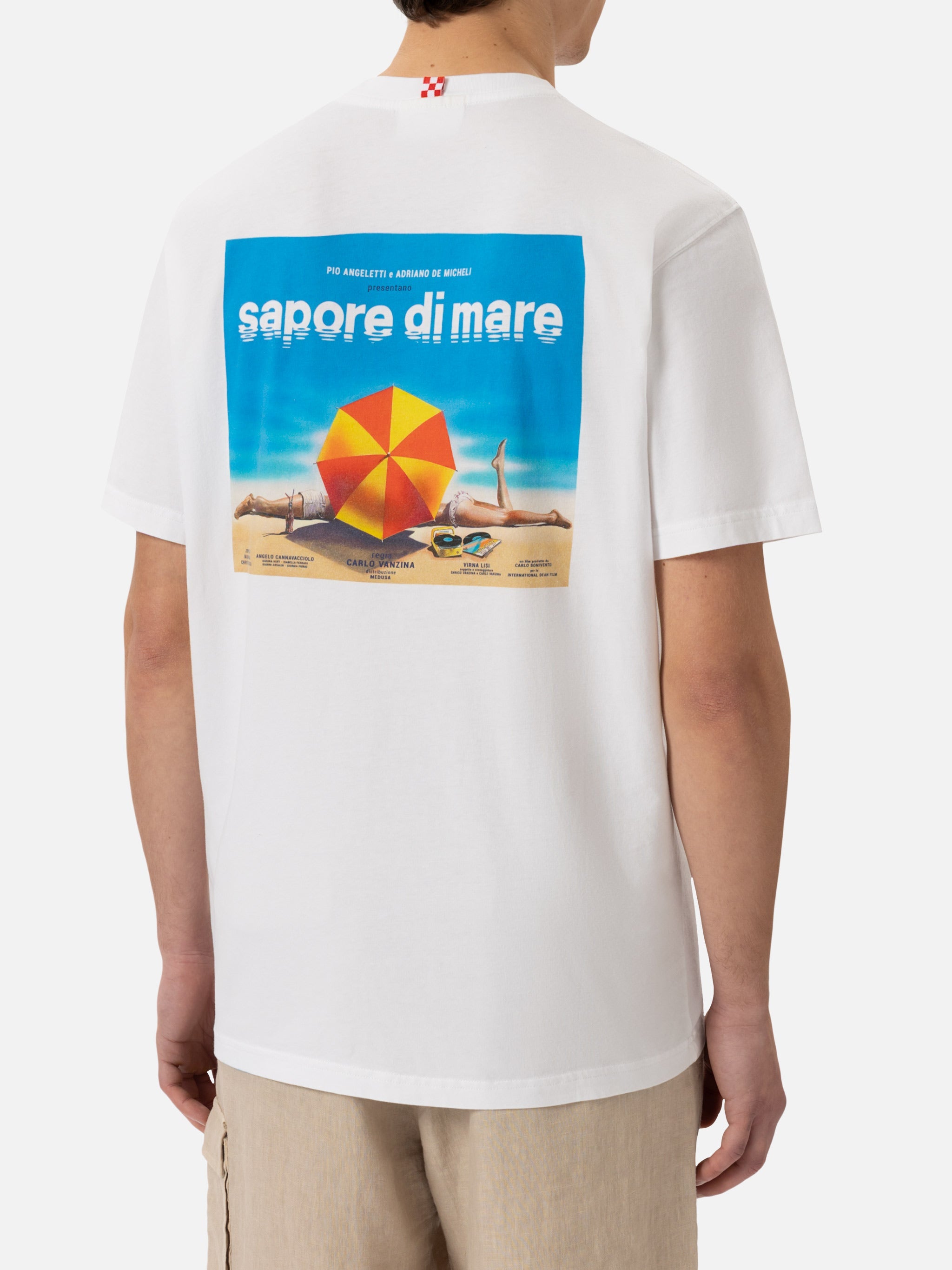 Cotton T-Shirt With Sapore Di Mare Film Logo Print |sapore Special Edition White