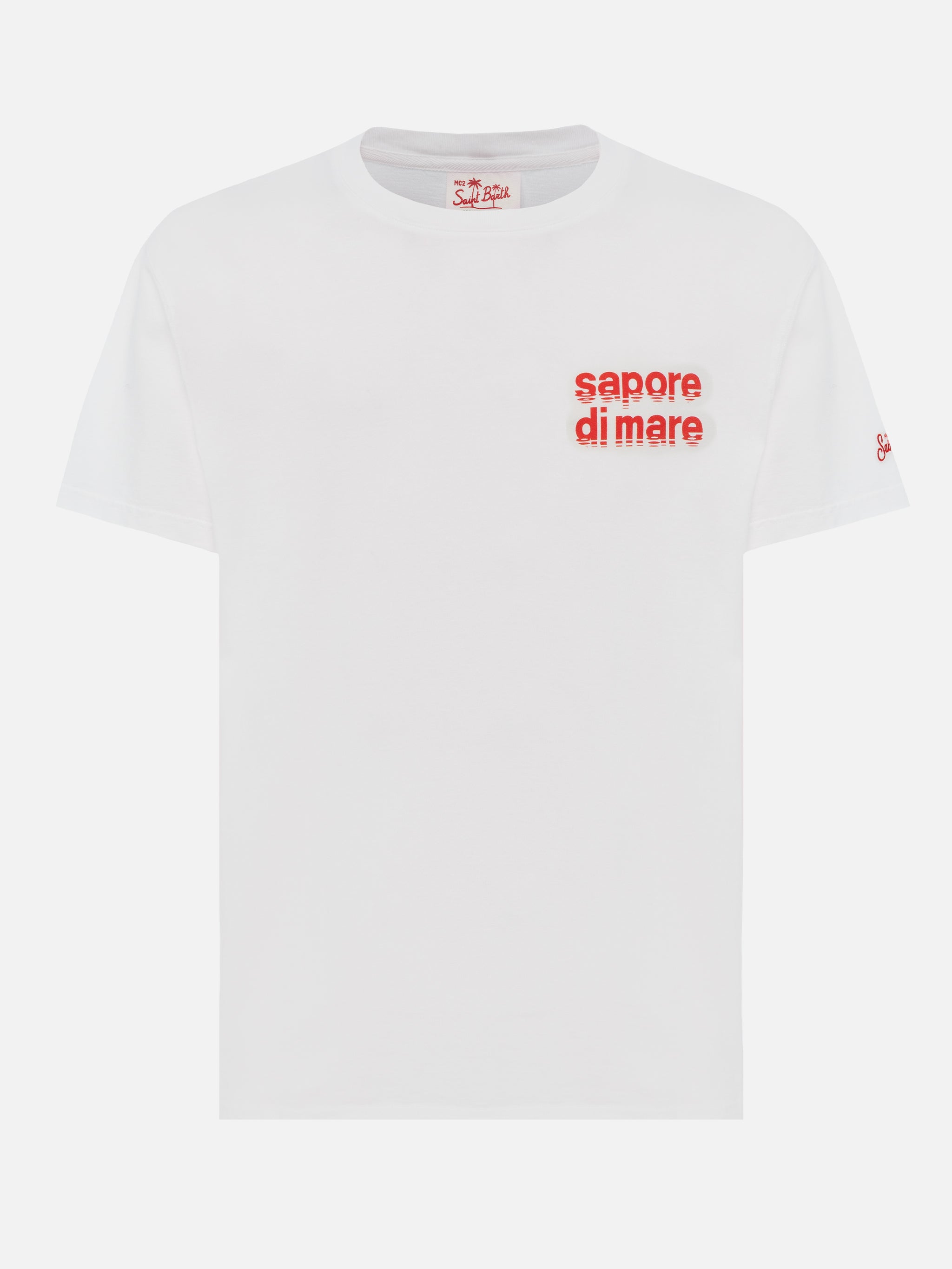 Cotton T-Shirt With Sapore Di Mare Film Logo Print |sapore Special Edition White