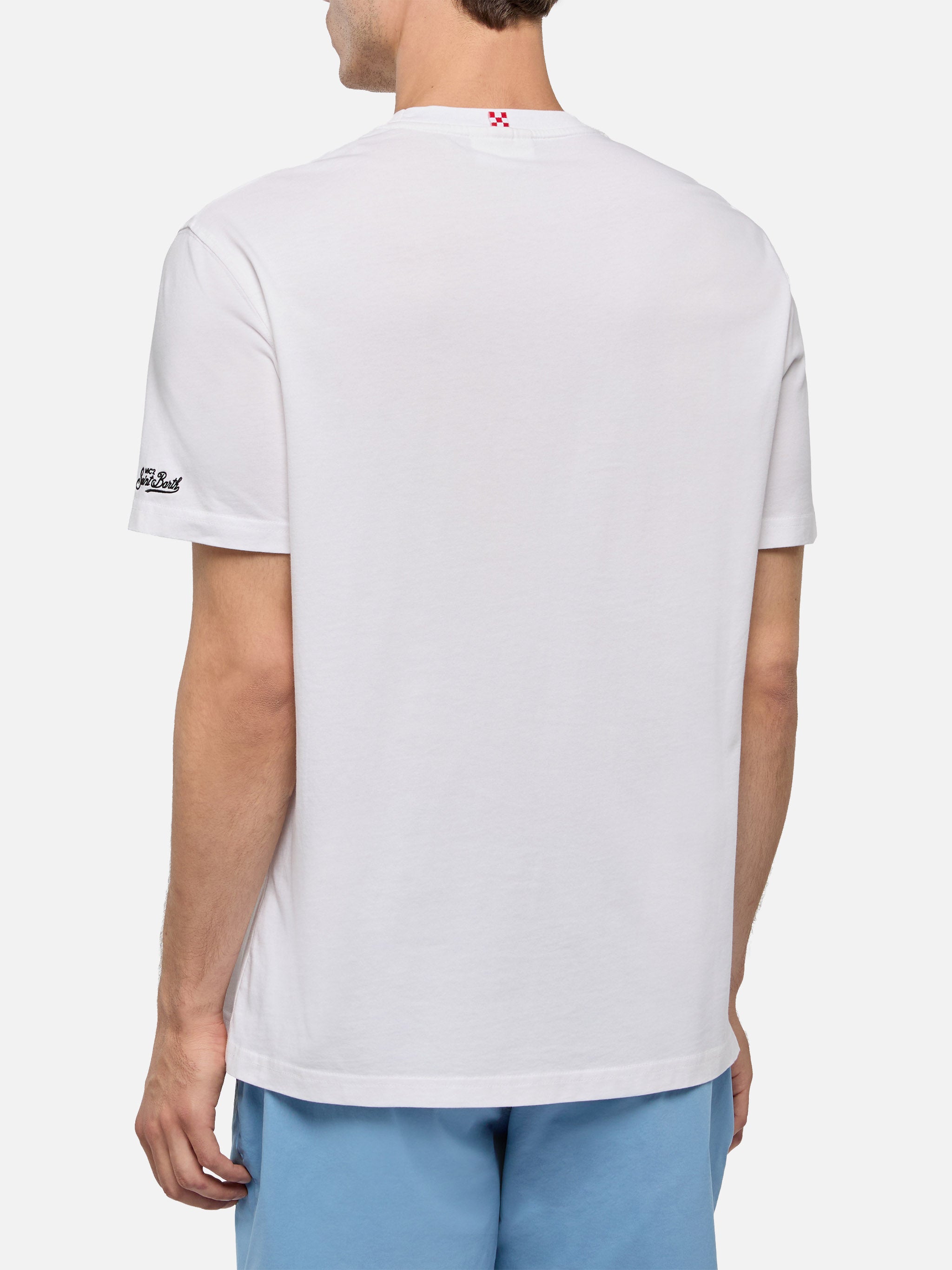 Cotton T-Shirt With To St. Barth Ducati Embroidery | Motors® Special Edition White