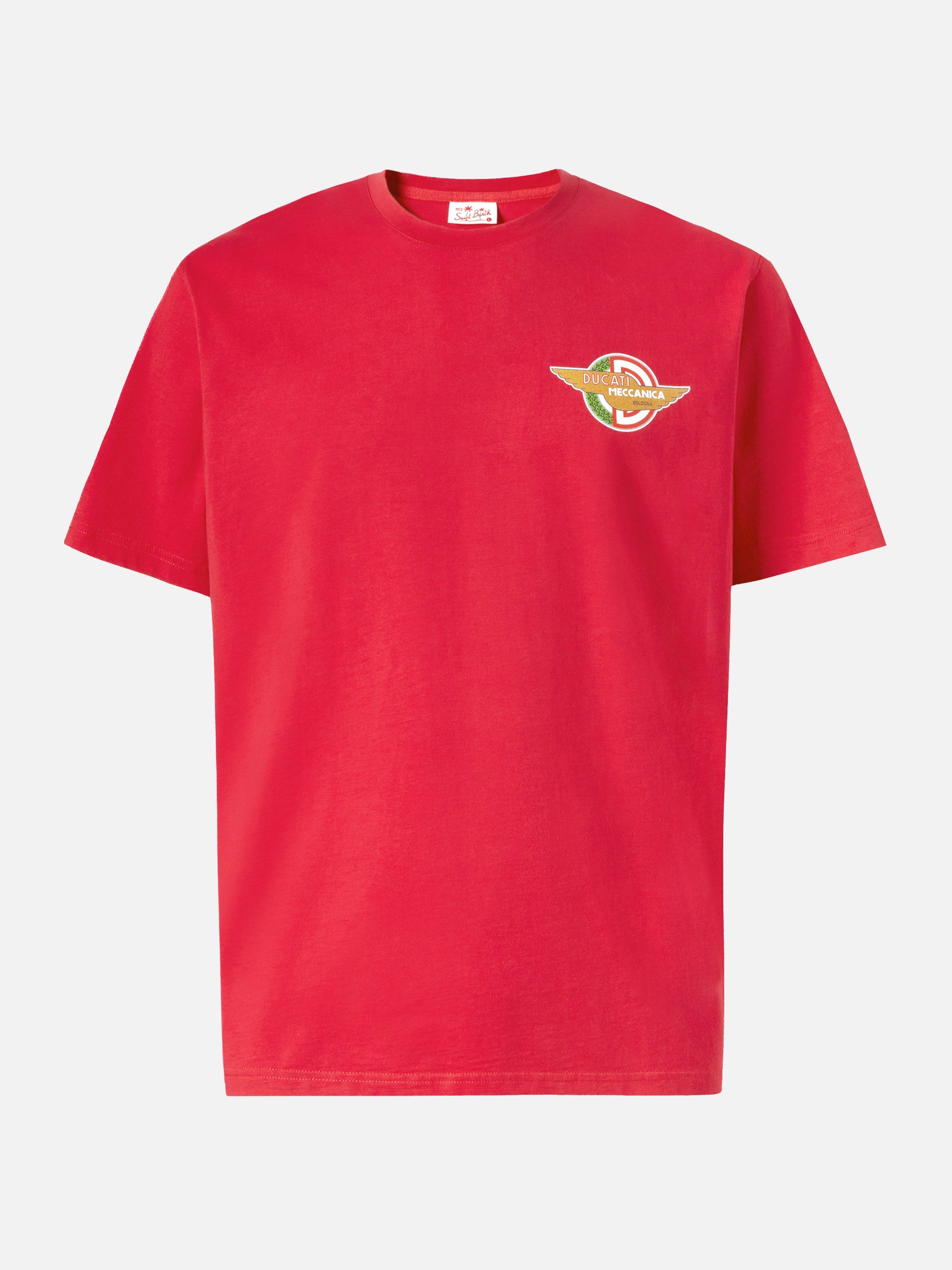 Cotton T-Shirt With Ducati Meccanica Logo Print | Motors® Special Edition Red