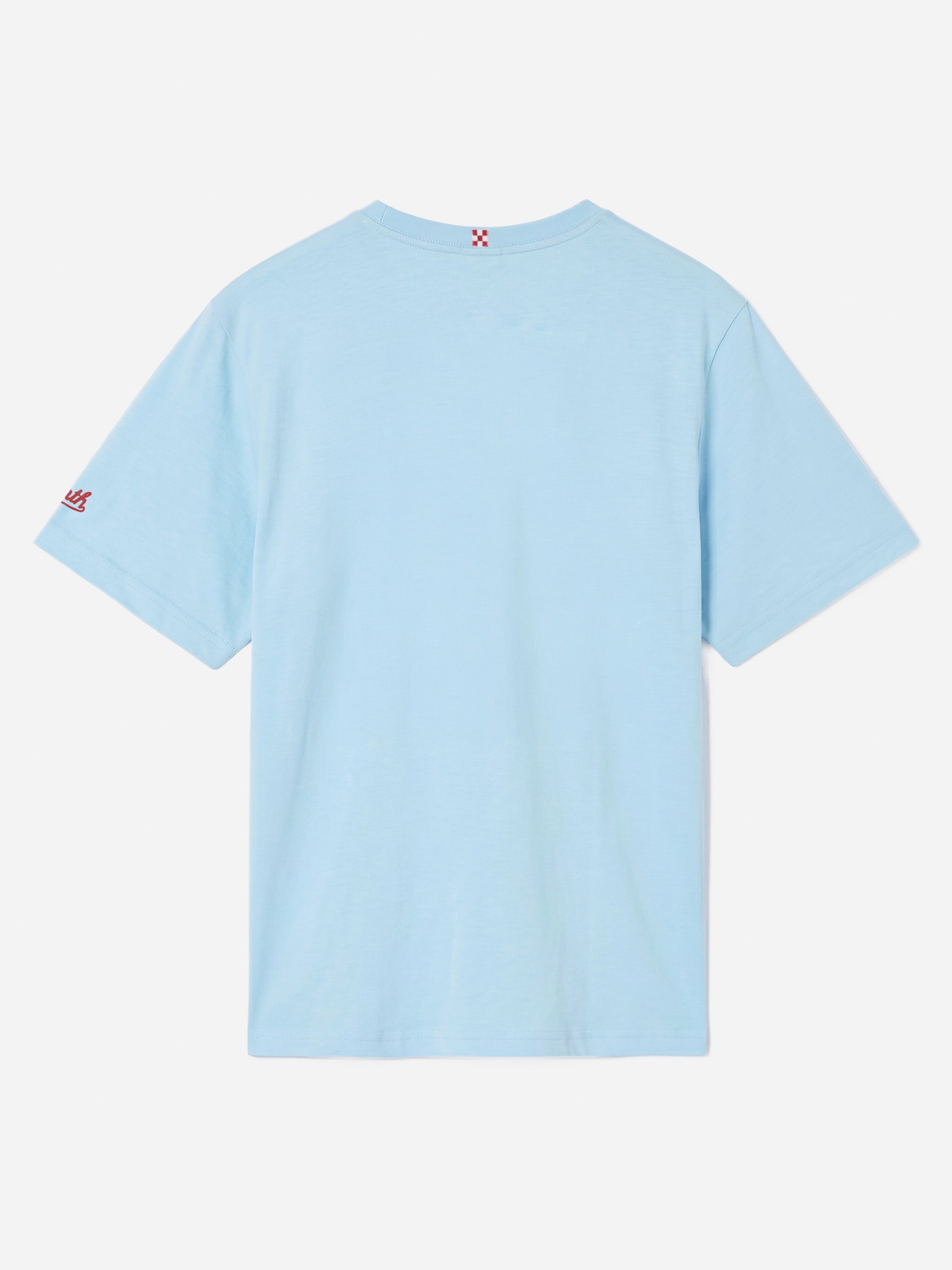 Light Blue Cotton T-Shirt With Lodola Print | Special Edition