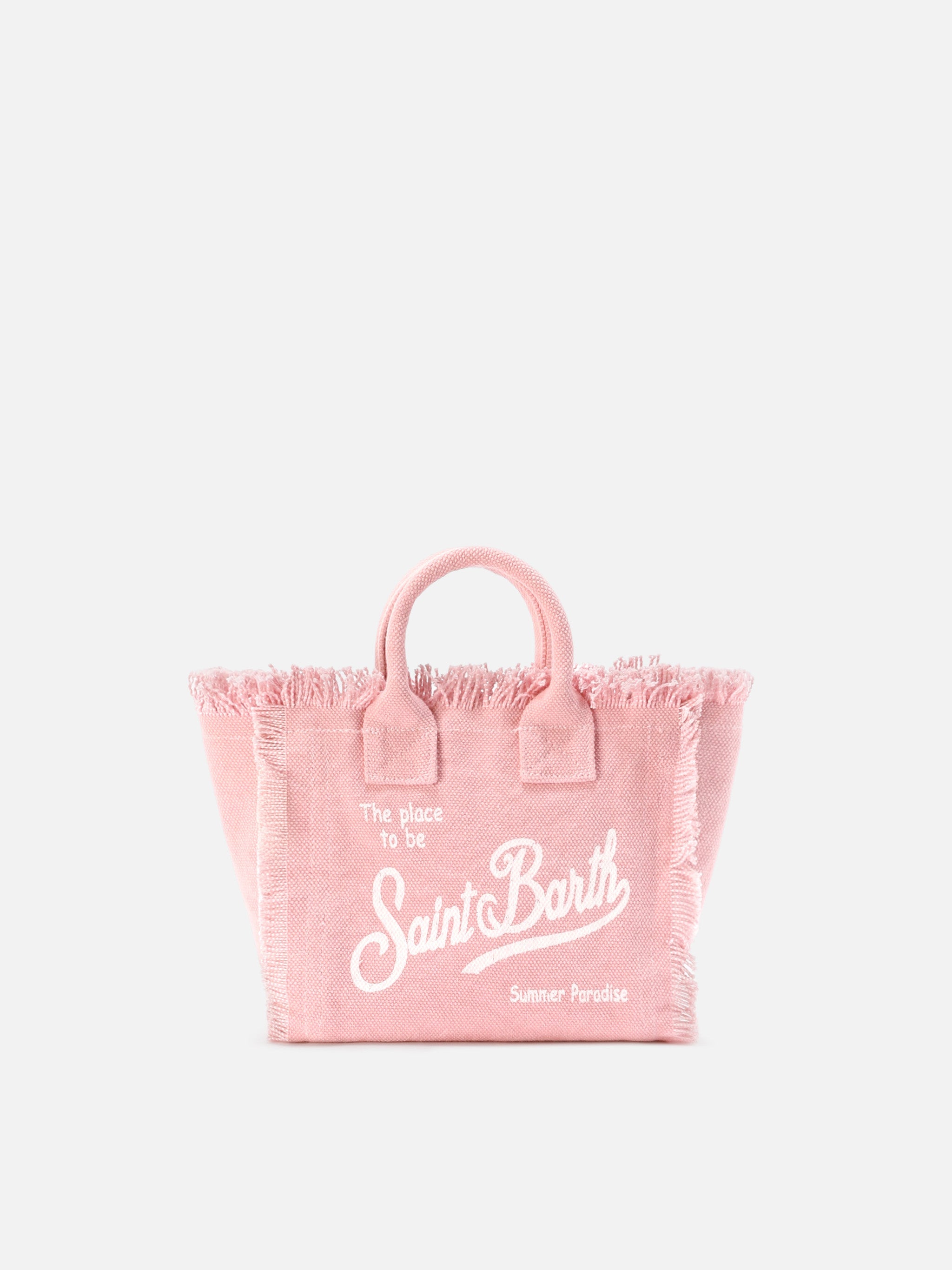Pink Solid Canvas Vanity Mini Bag