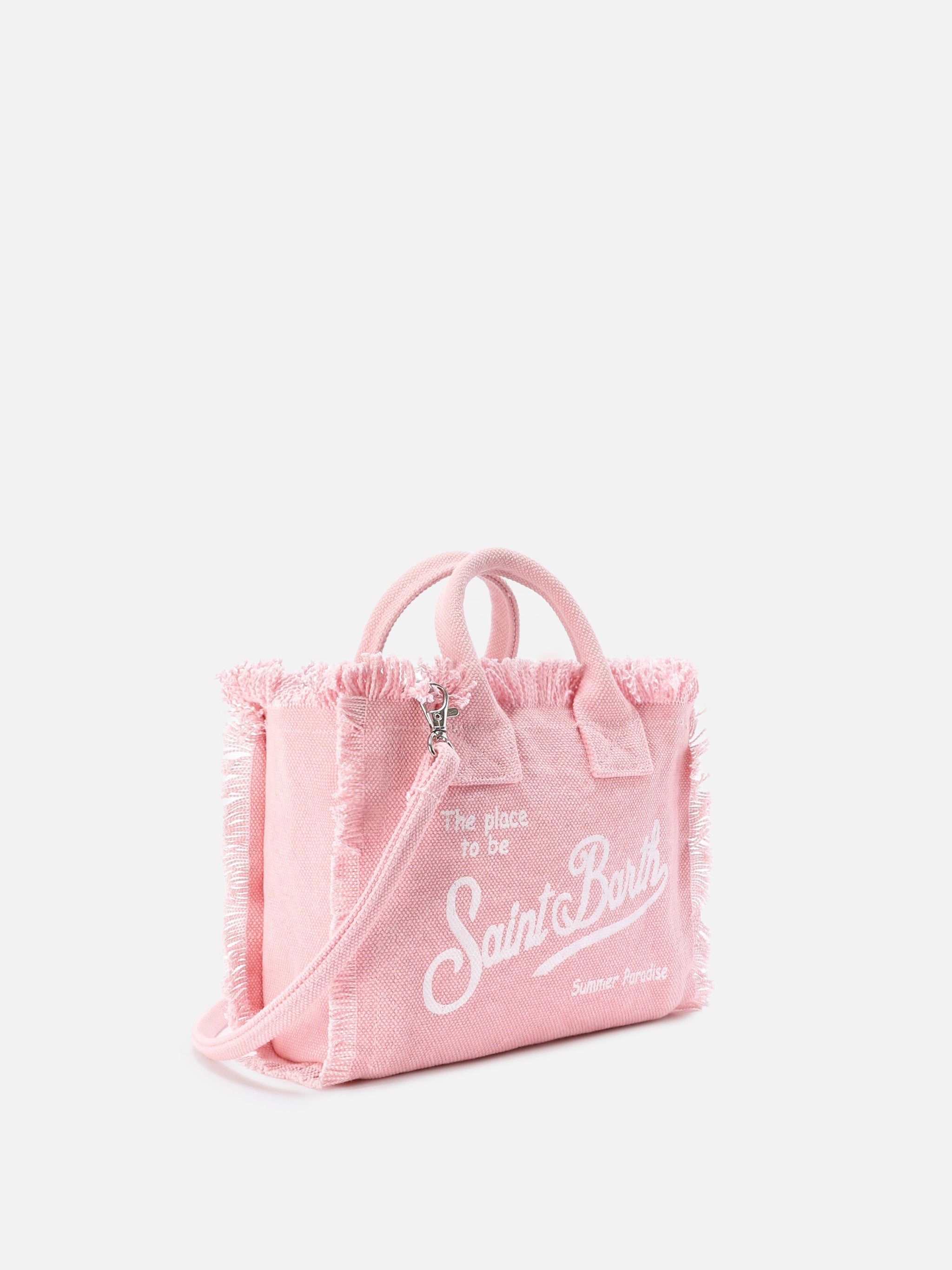 Pink Solid Canvas Vanity Mini Bag