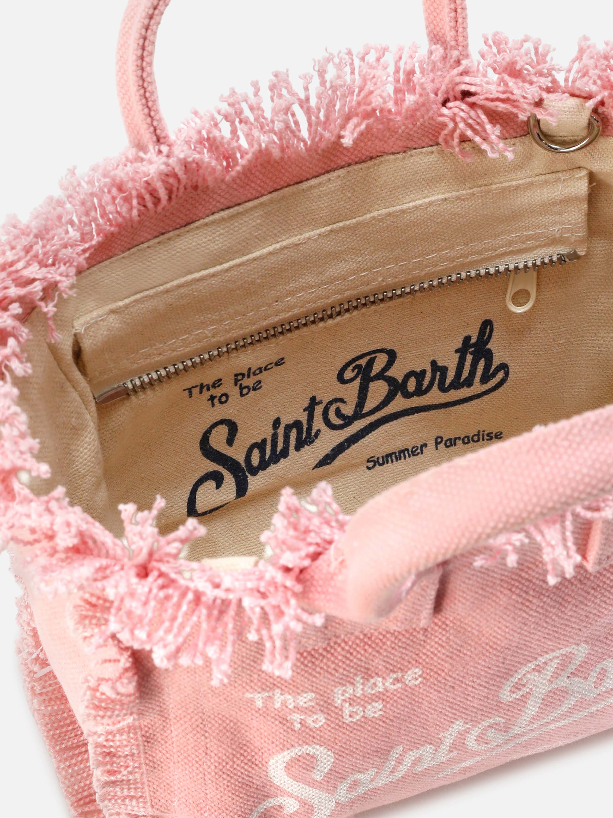 Pink Solid Canvas Vanity Mini Bag