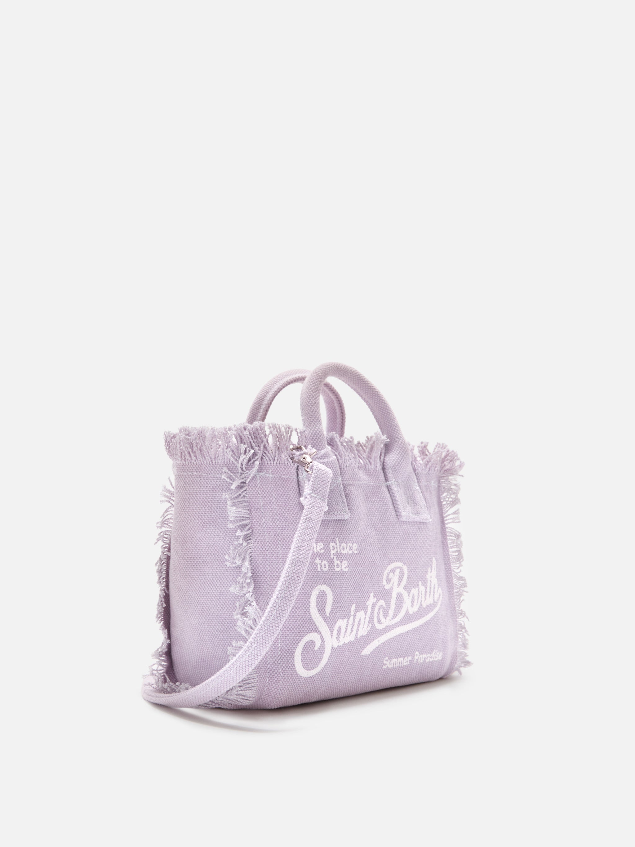 Lilac Solid Canvas Vanity Mini Bag Pink