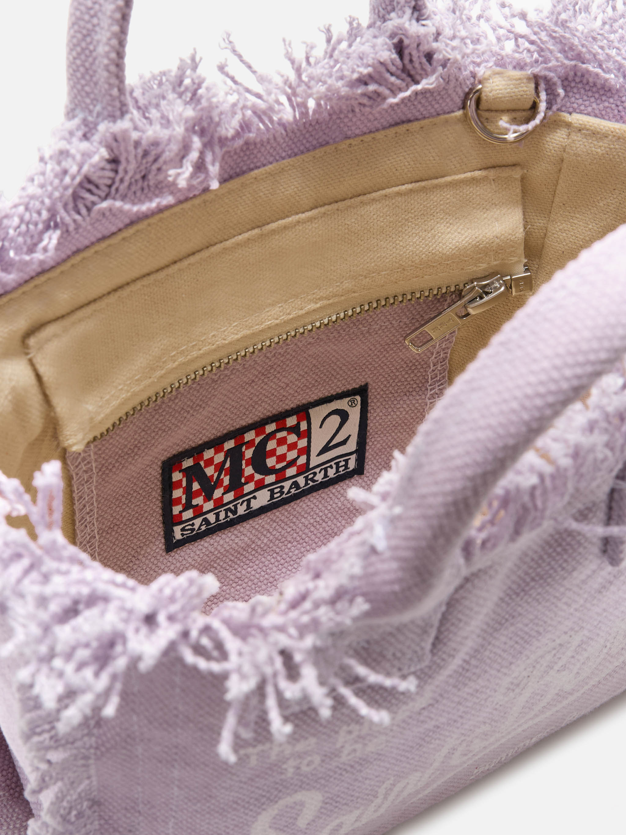 Lilac Solid Canvas Vanity Mini Bag Pink