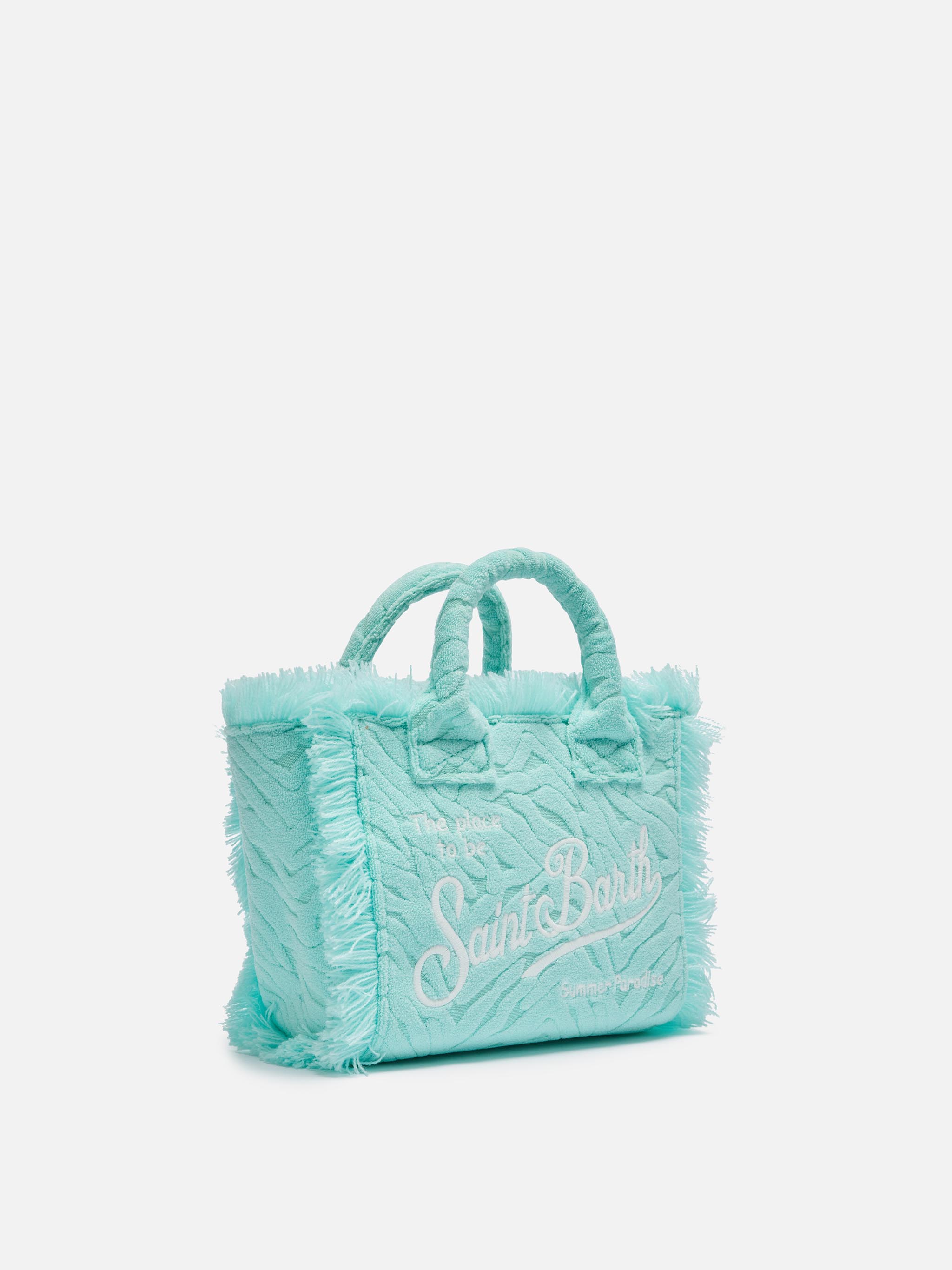 Water Green Zebra Embossed Mini Vanity Sponge Bag __single__