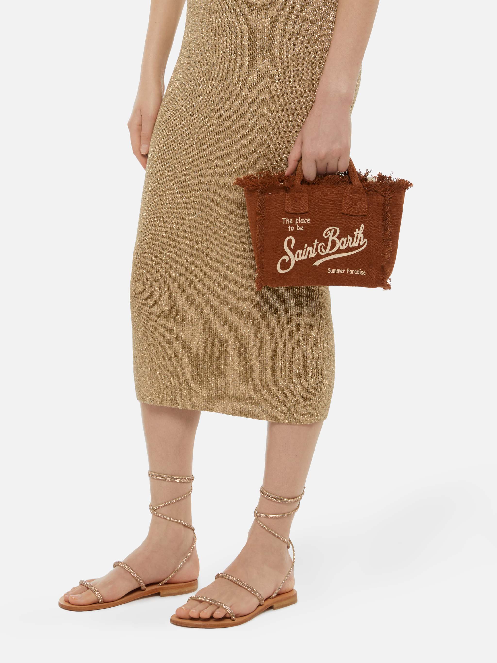 Mini Vanity Brown Bag Linen