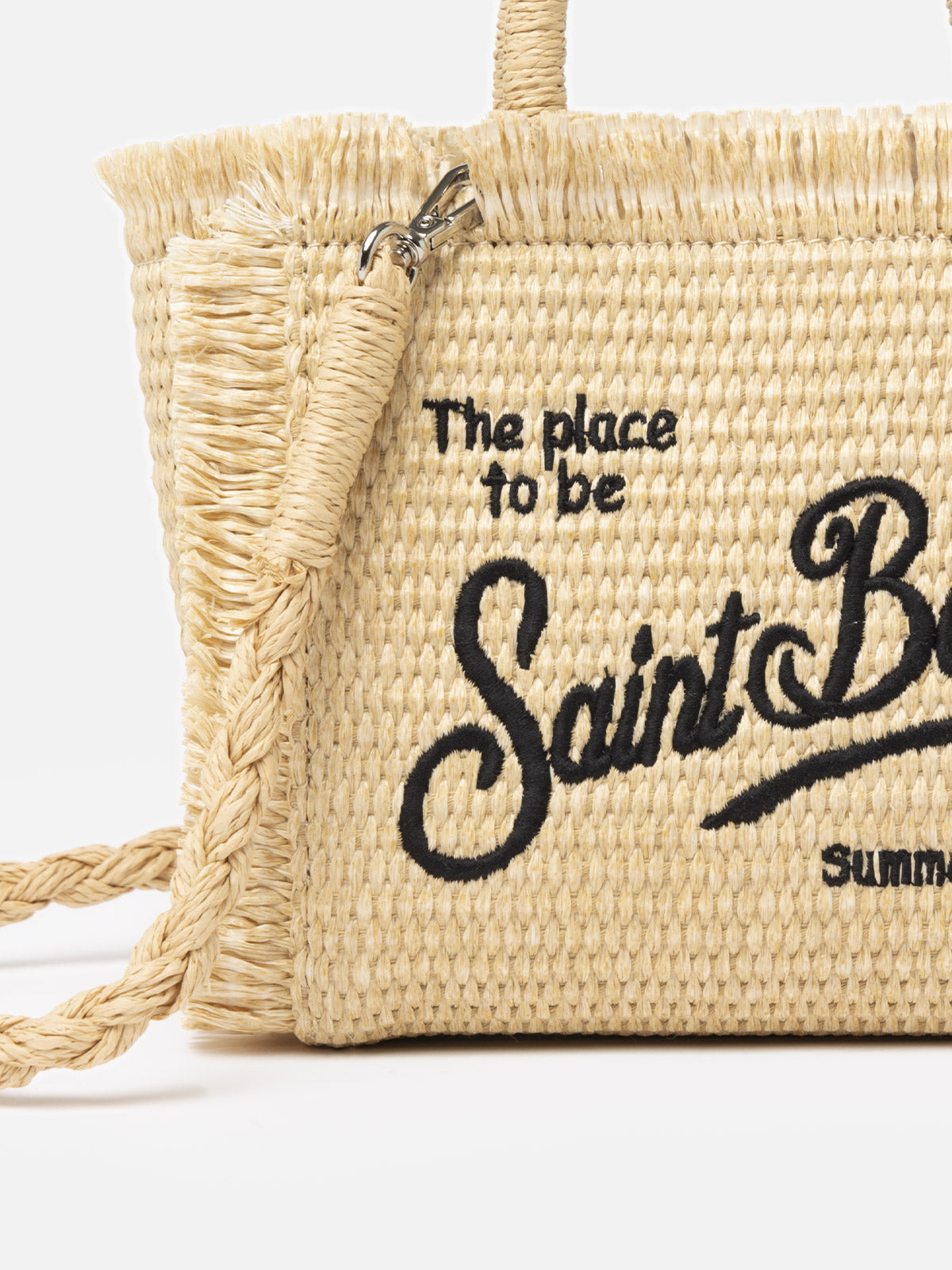 Mini Vanity Straw Effect Bag Beige
