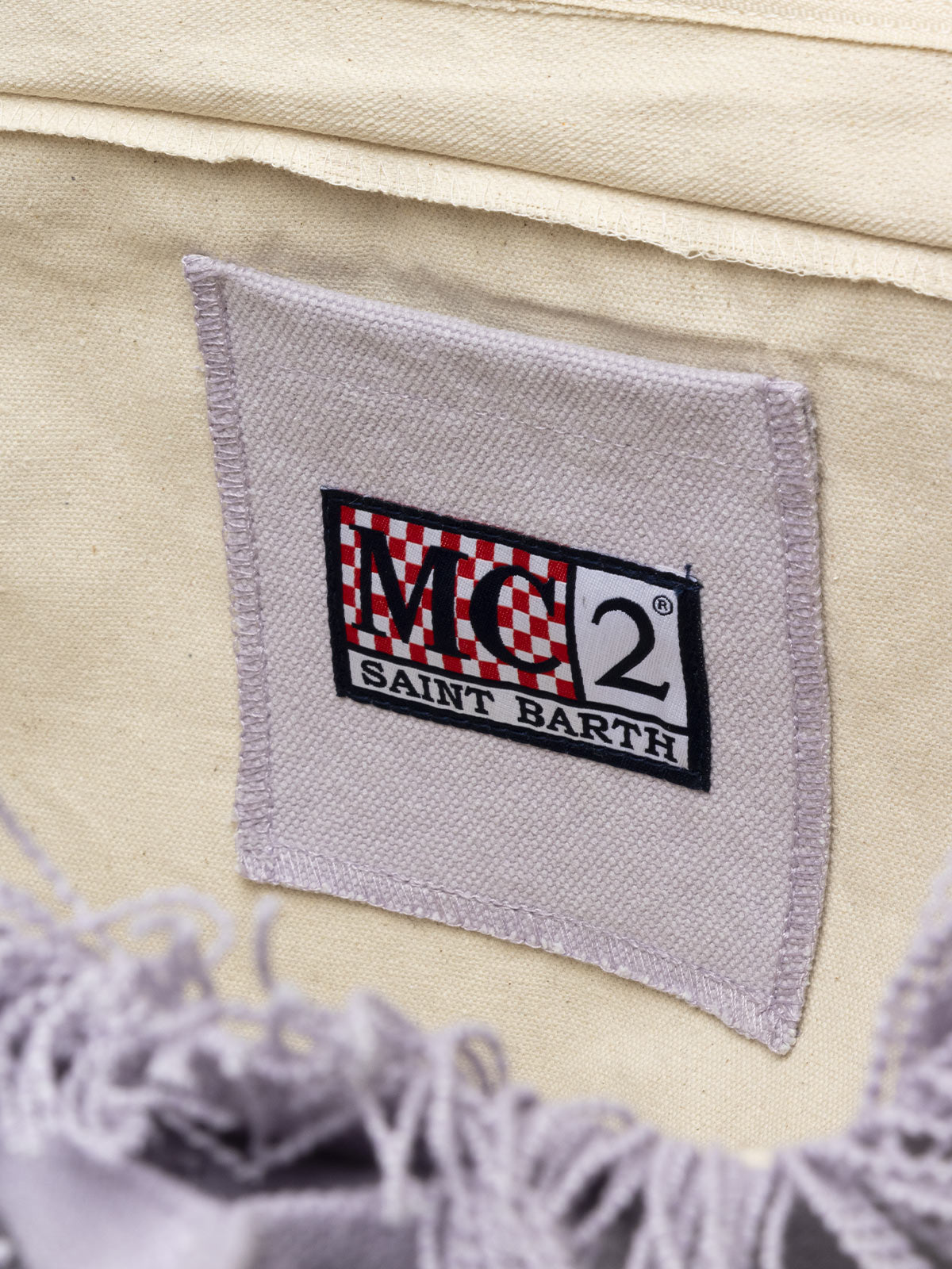 Lilac Cotton Canvas Vanity Tote Bag Pink