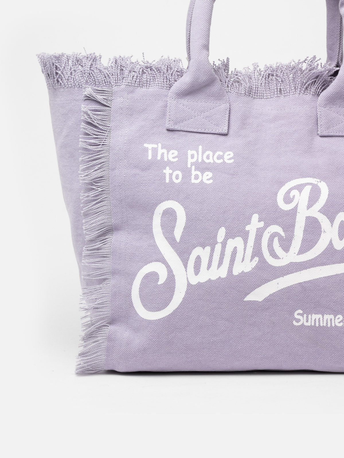 Lilac Cotton Canvas Vanity Tote Bag Pink