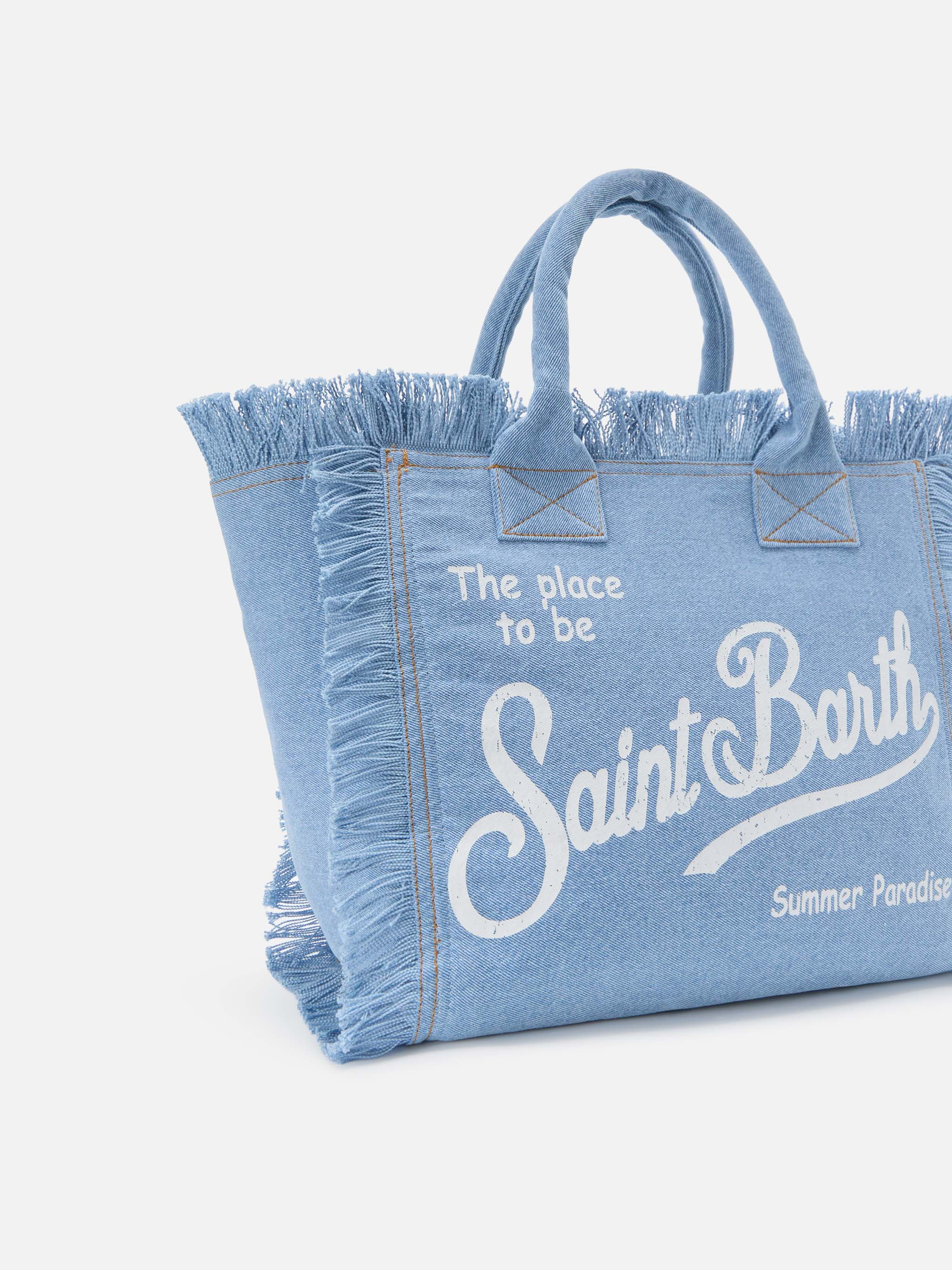 Light Wash Denim Vanity Regular Bag Sky
