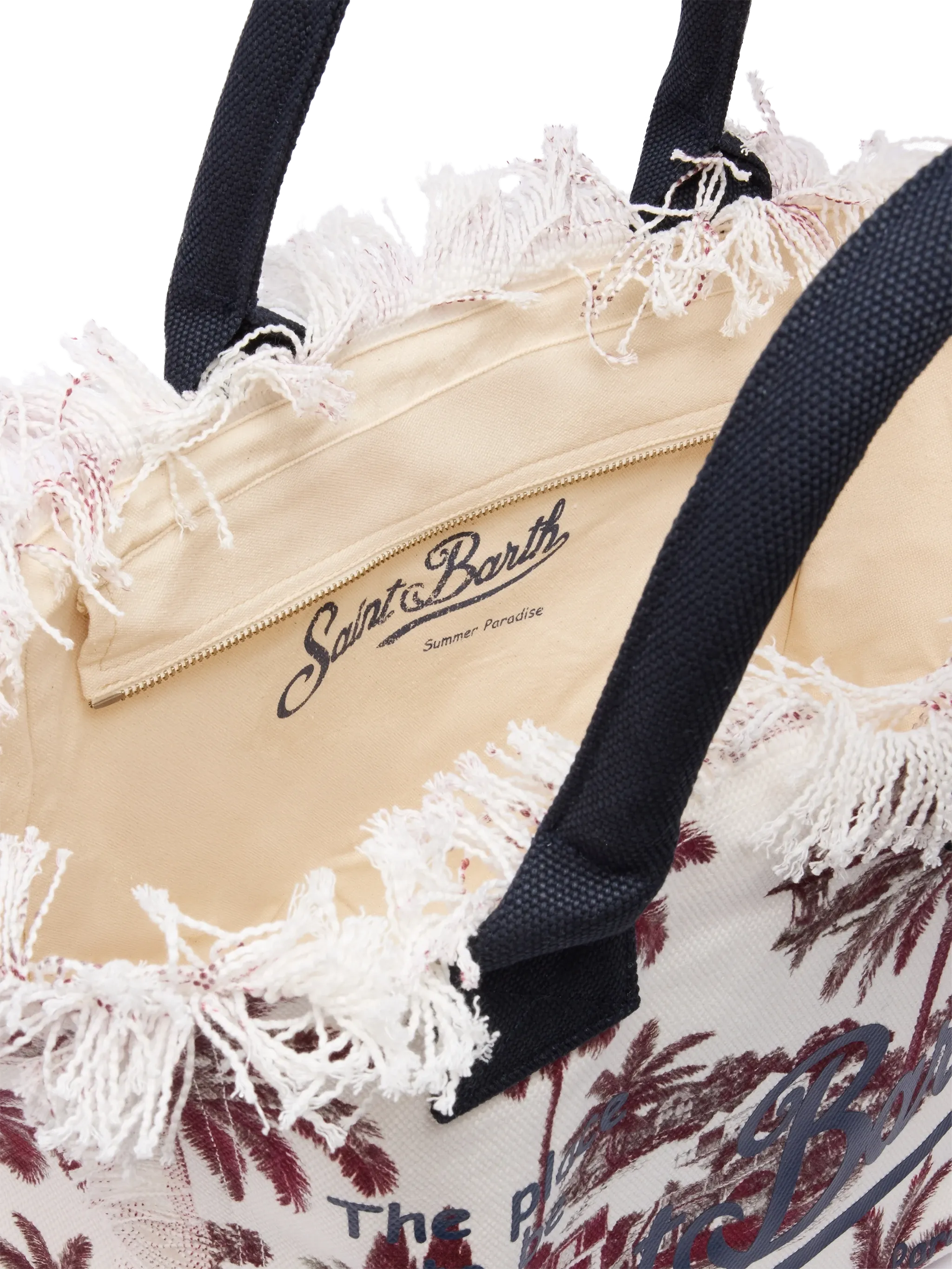 Cotton Canvas Vanity Tote Bag With Toile De Jouy Print | Ai Co-Created Design By Rickdick - Powered Red-Eye White