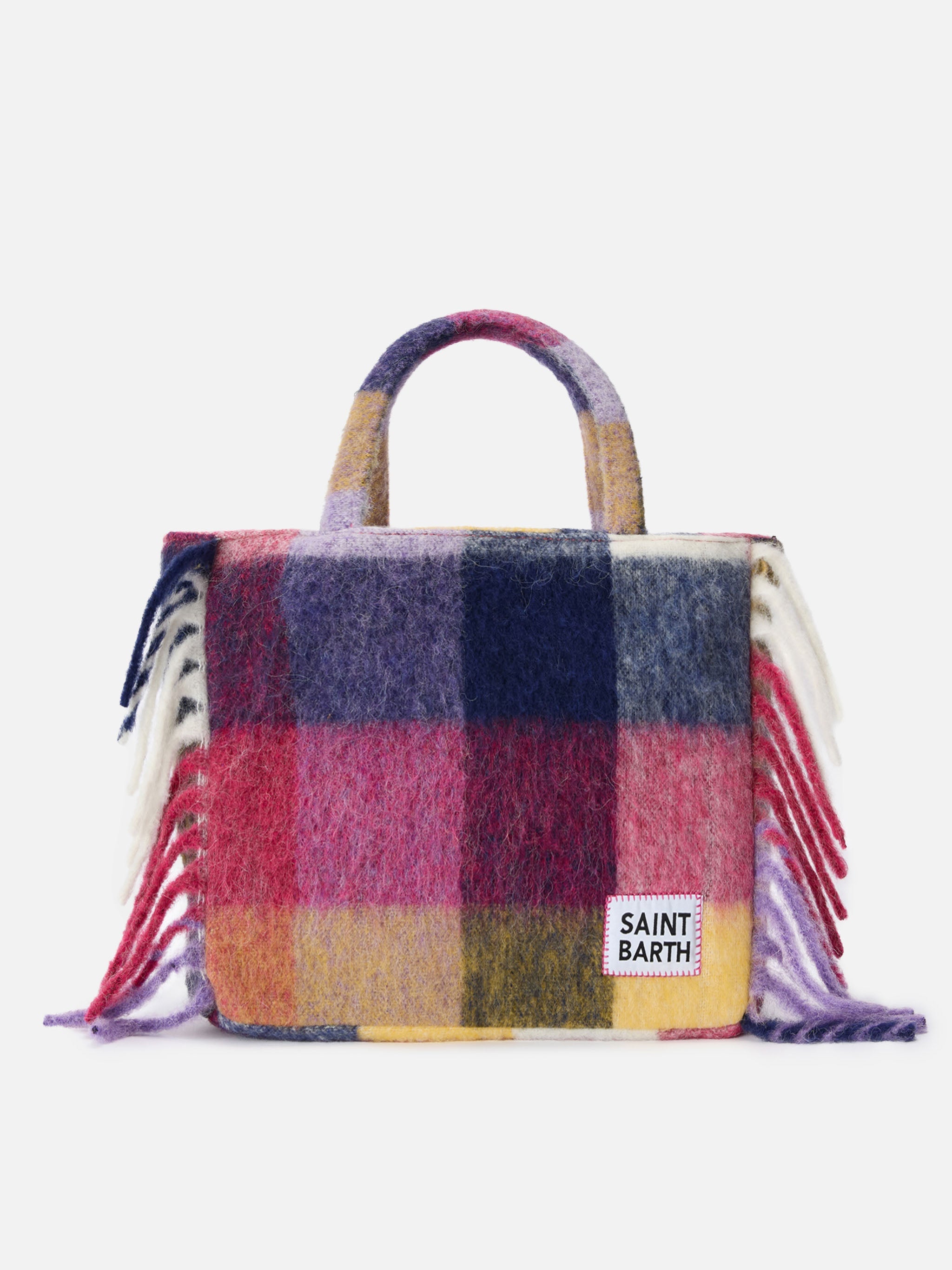 Vanity Blanket Shoulder Bag With Check Print