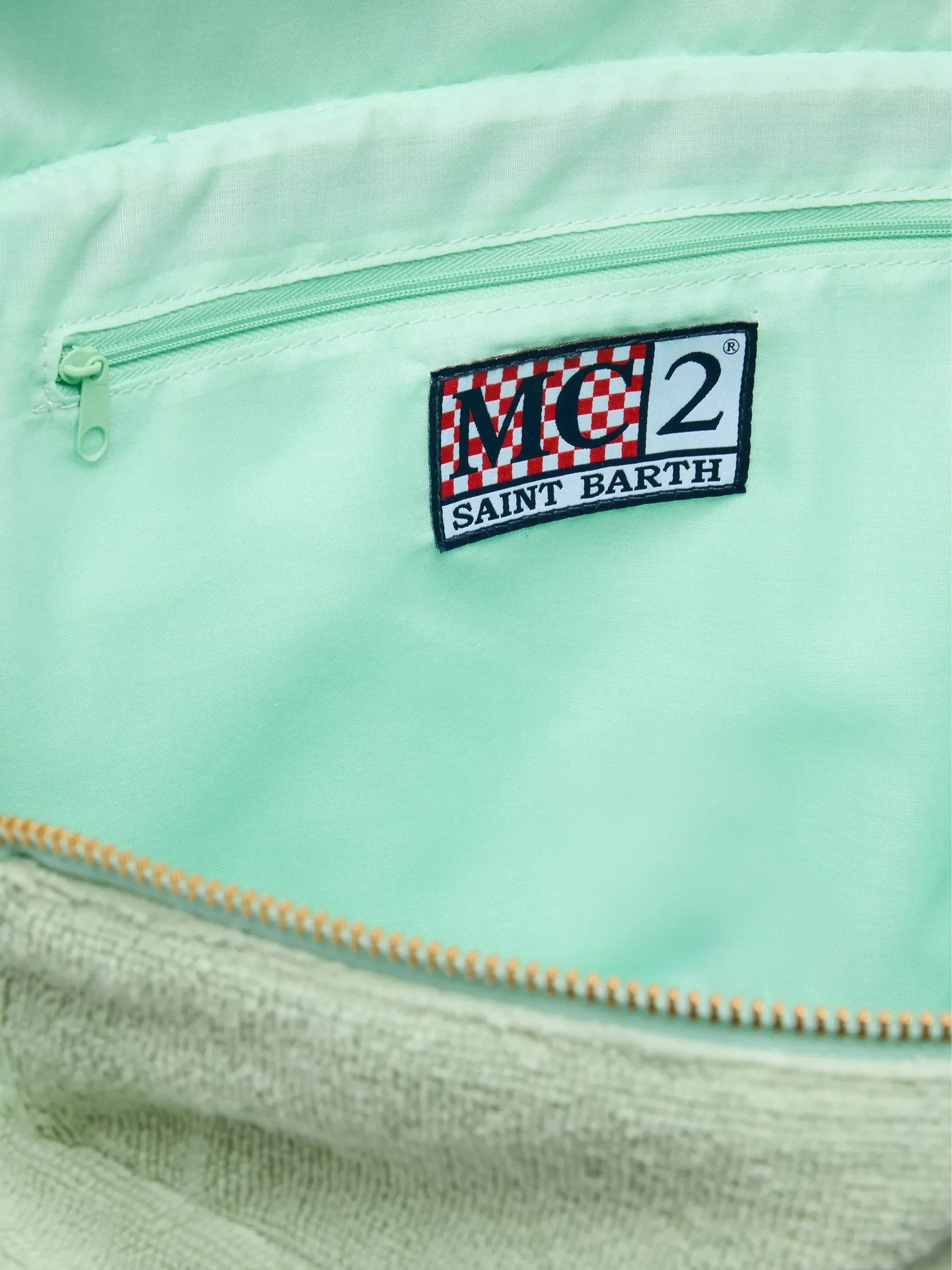Mint Green Solid Terry Effect Vanity Regular Bag
