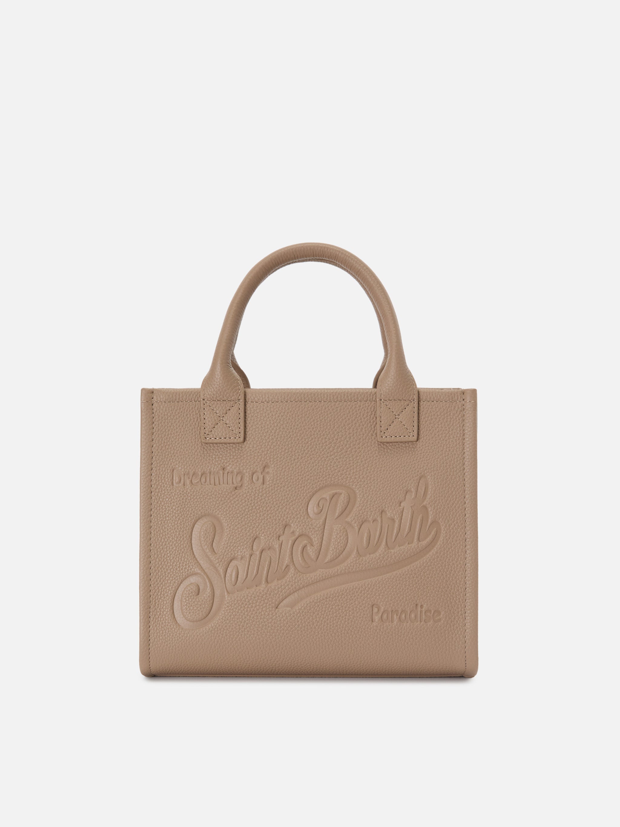 Beige Pebbled Leather Vanity Medium Bag __single__