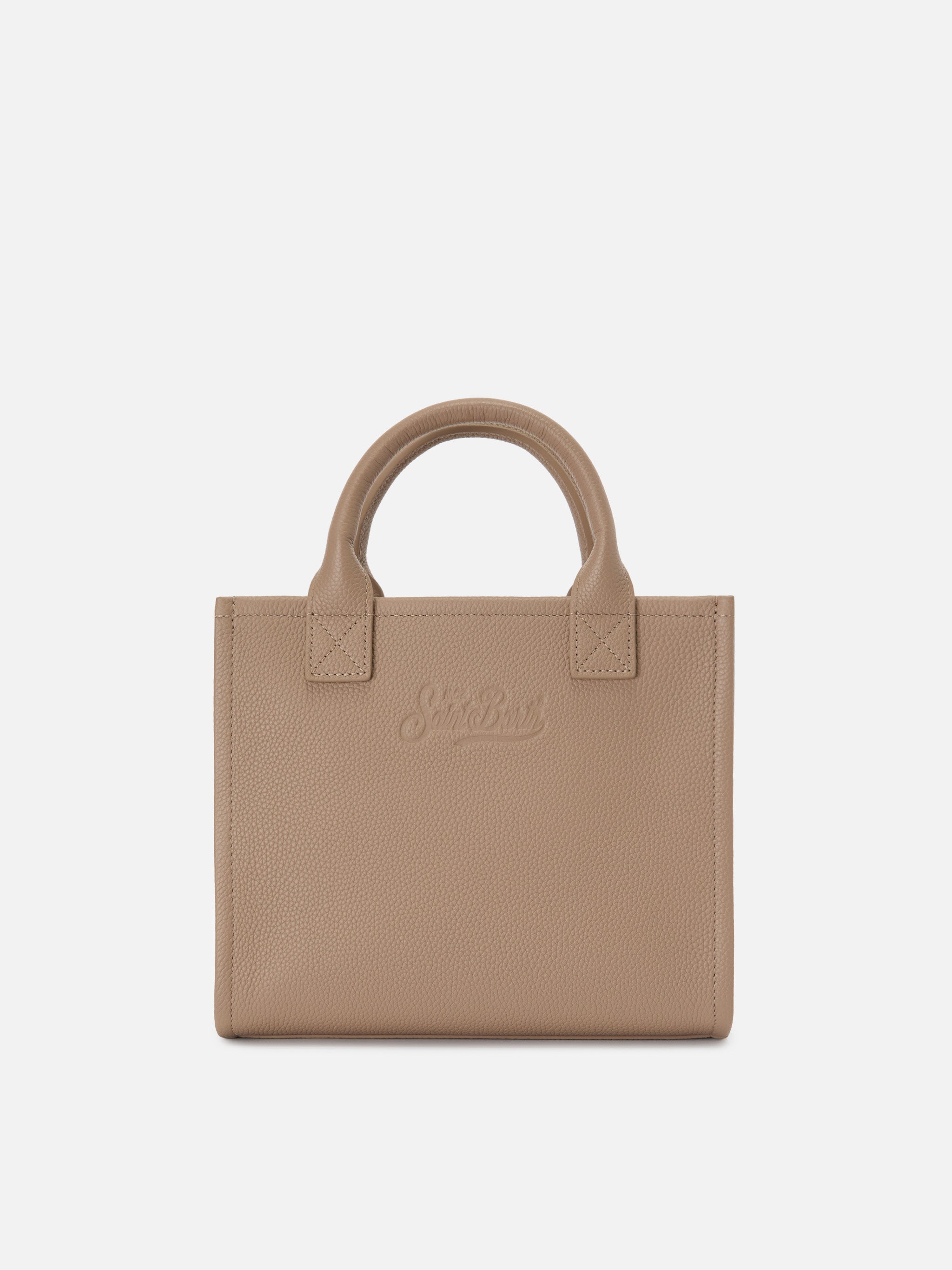 Beige Pebbled Leather Vanity Medium Bag __single__