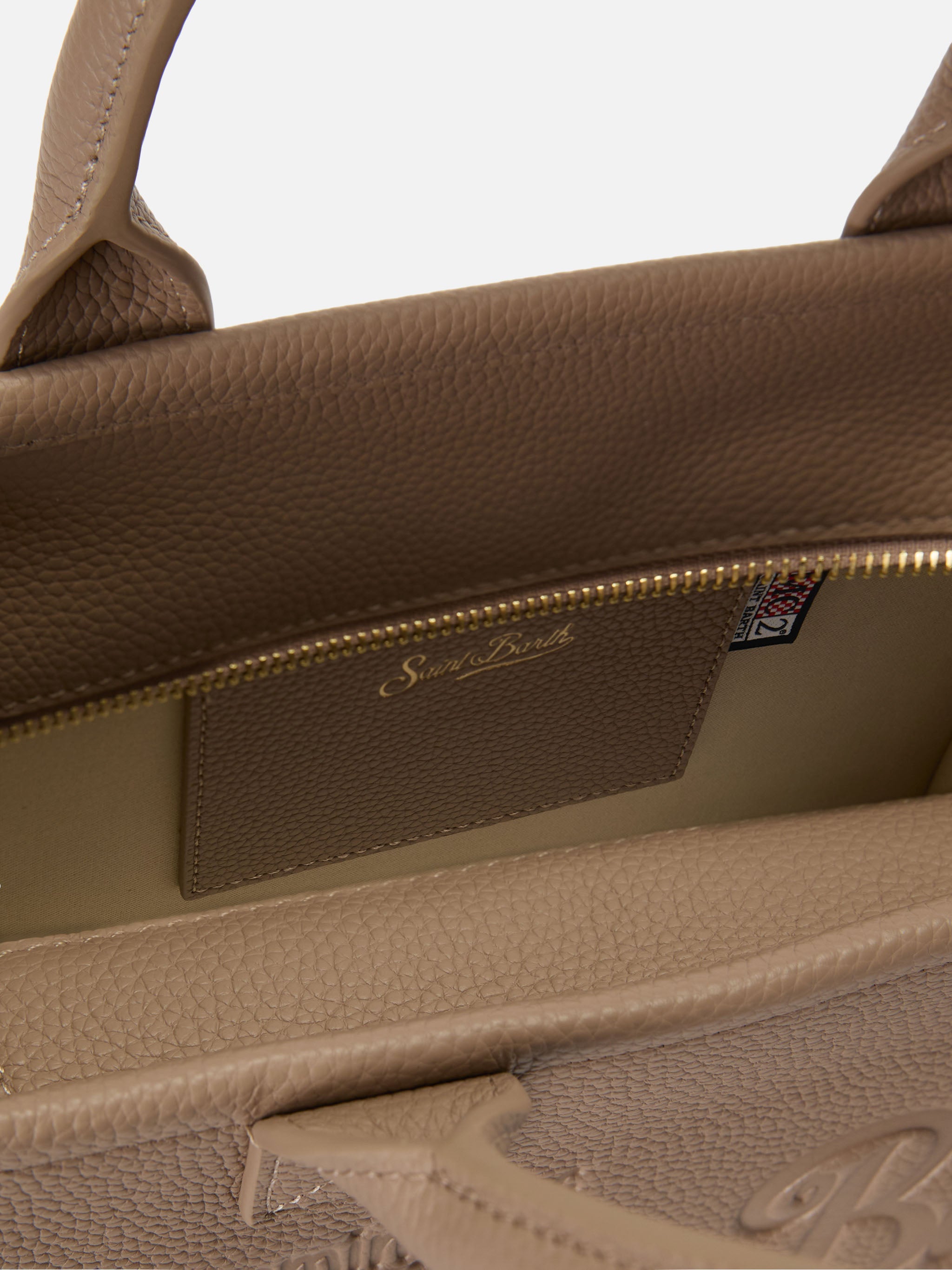 Beige Pebbled Leather Vanity Medium Bag __single__