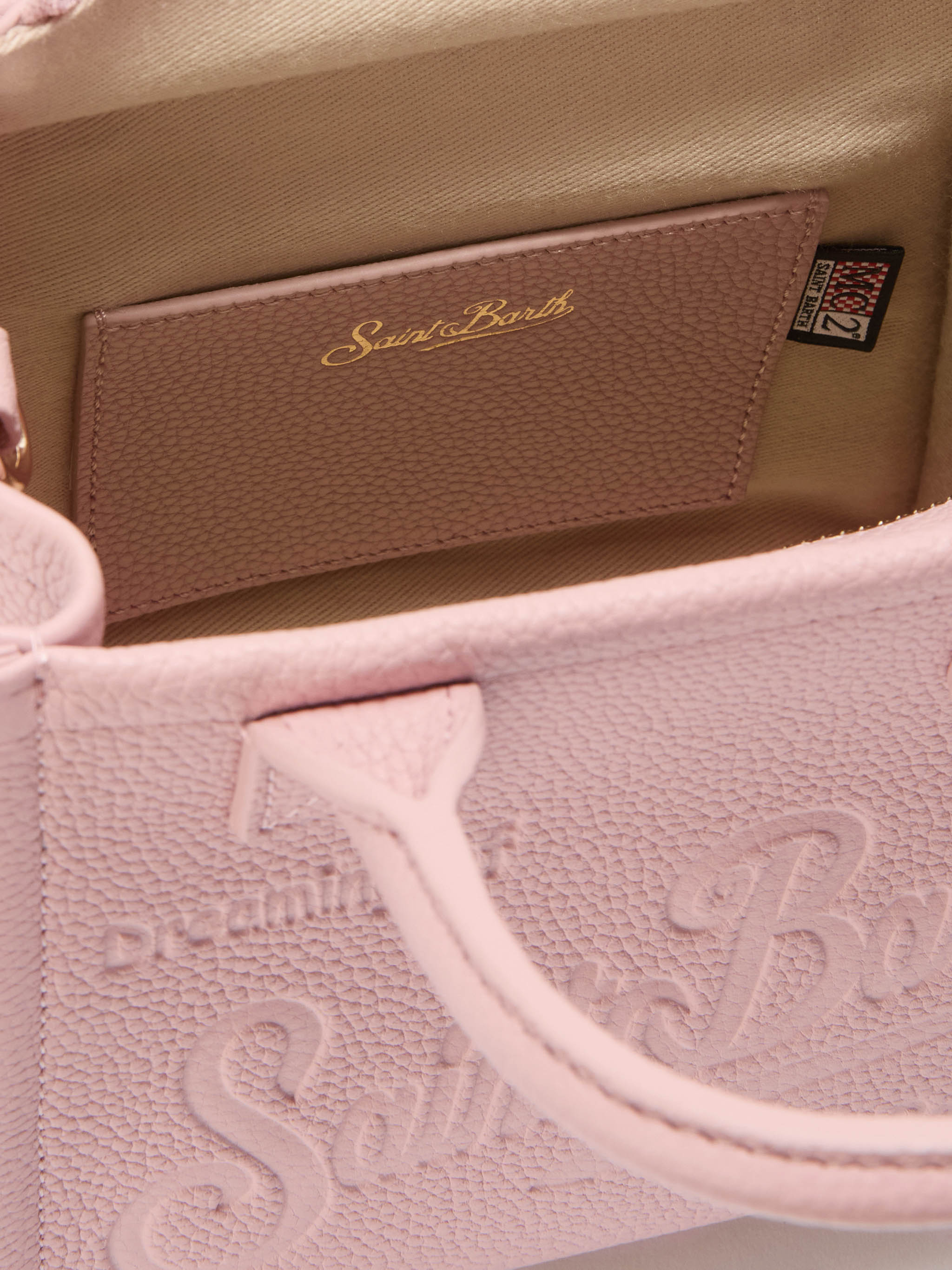 Pink Pebbled Leather Vanity Mini Bag