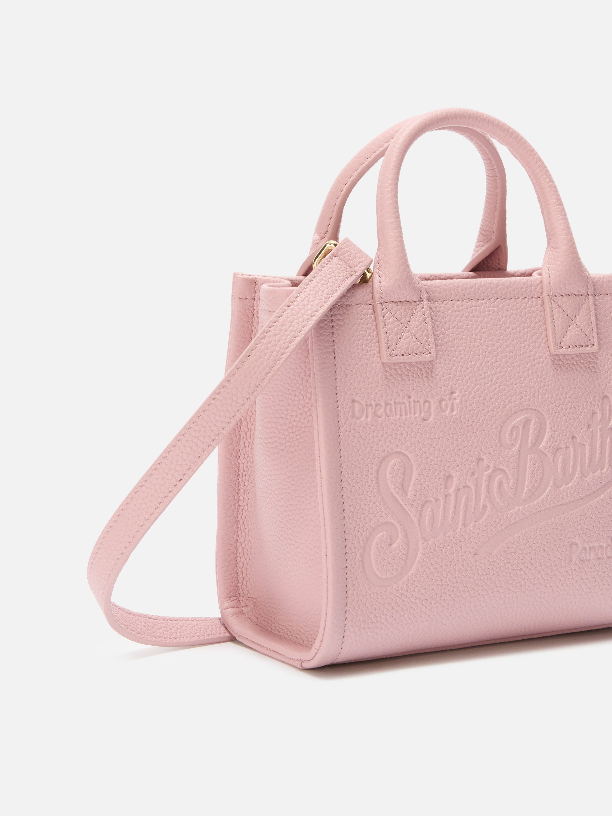 Pink Pebbled Leather Vanity Mini Bag