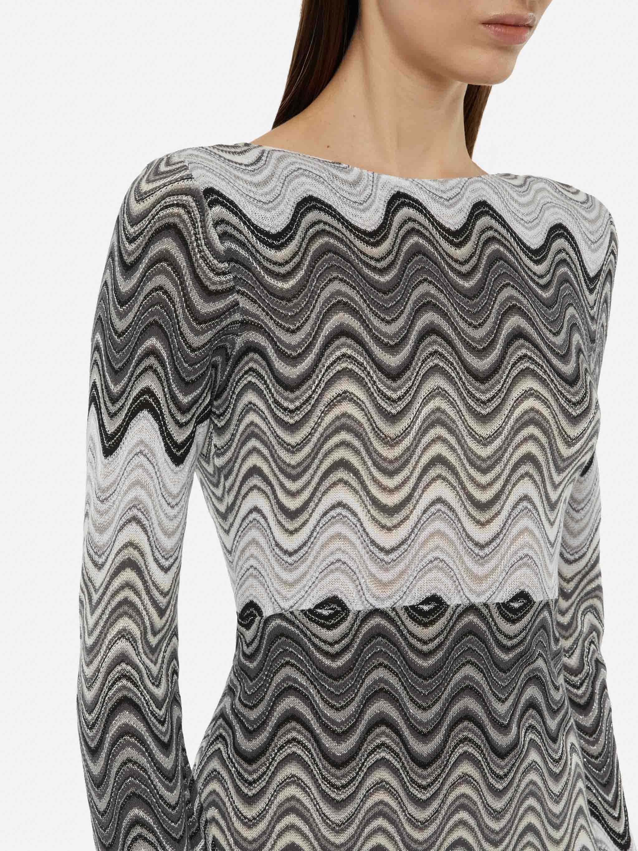 Venere Raschel Knit Maxi Dress Black