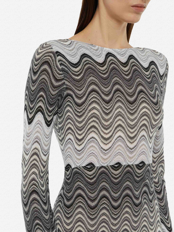 Venere Raschel Knit Maxi Dress Black