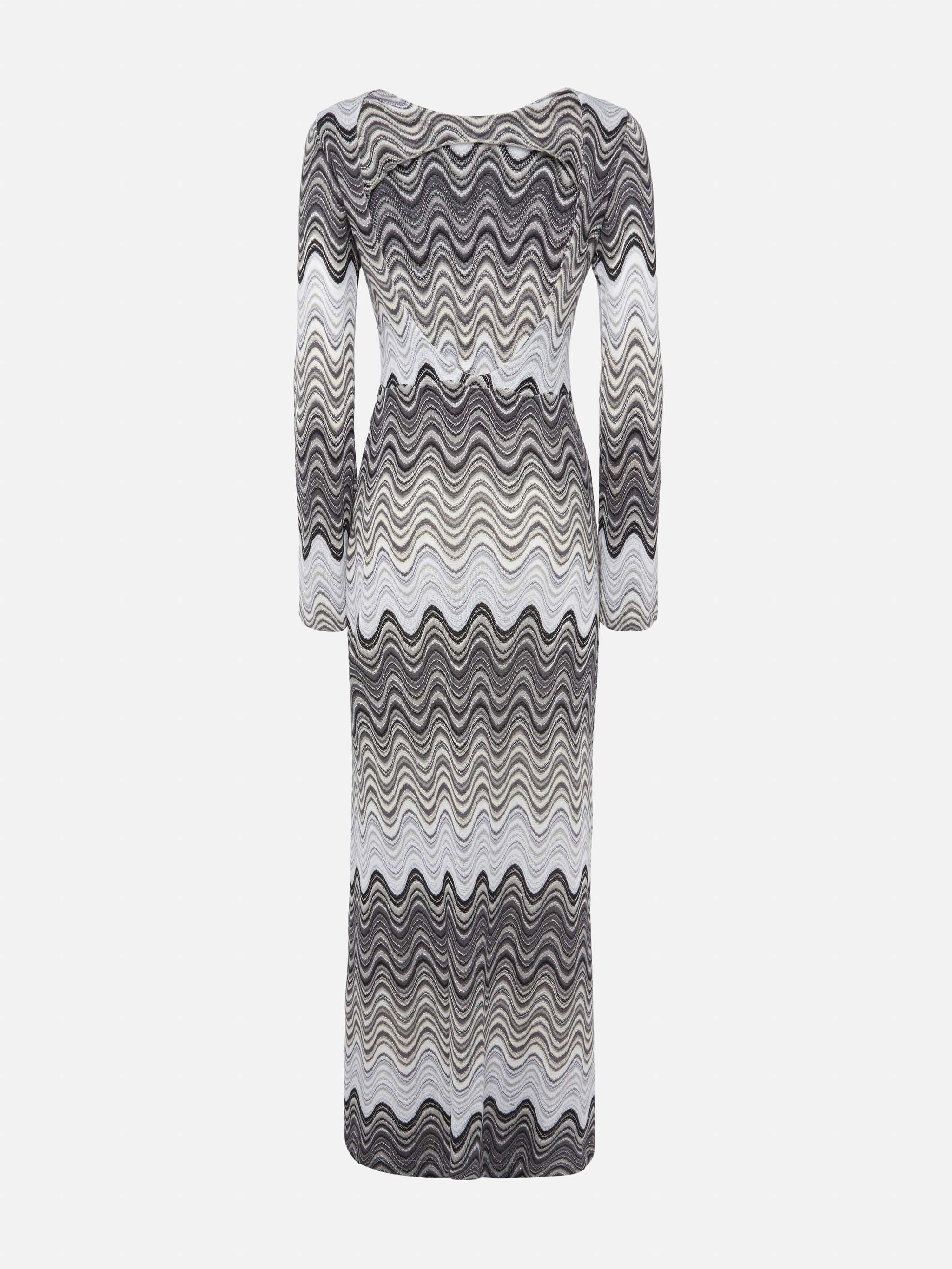 Venere Raschel Knit Maxi Dress Black