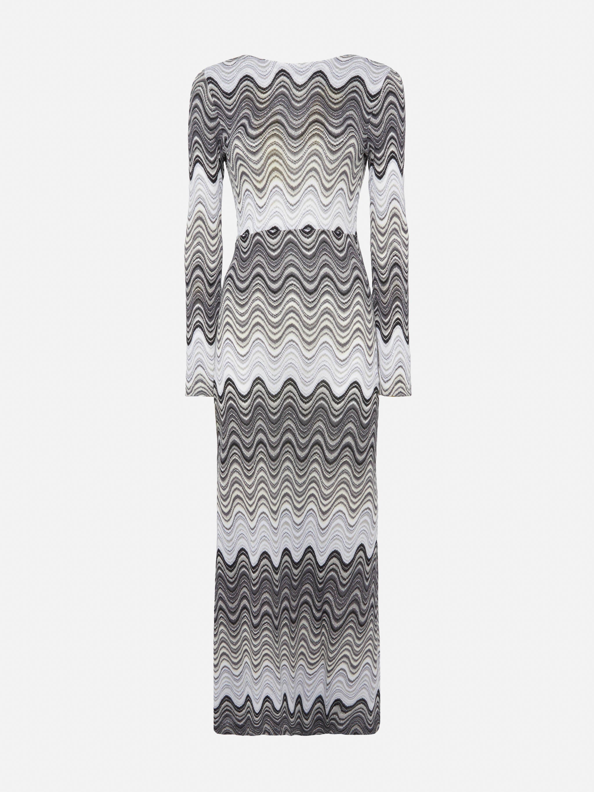 Venere Raschel Knit Maxi Dress Black