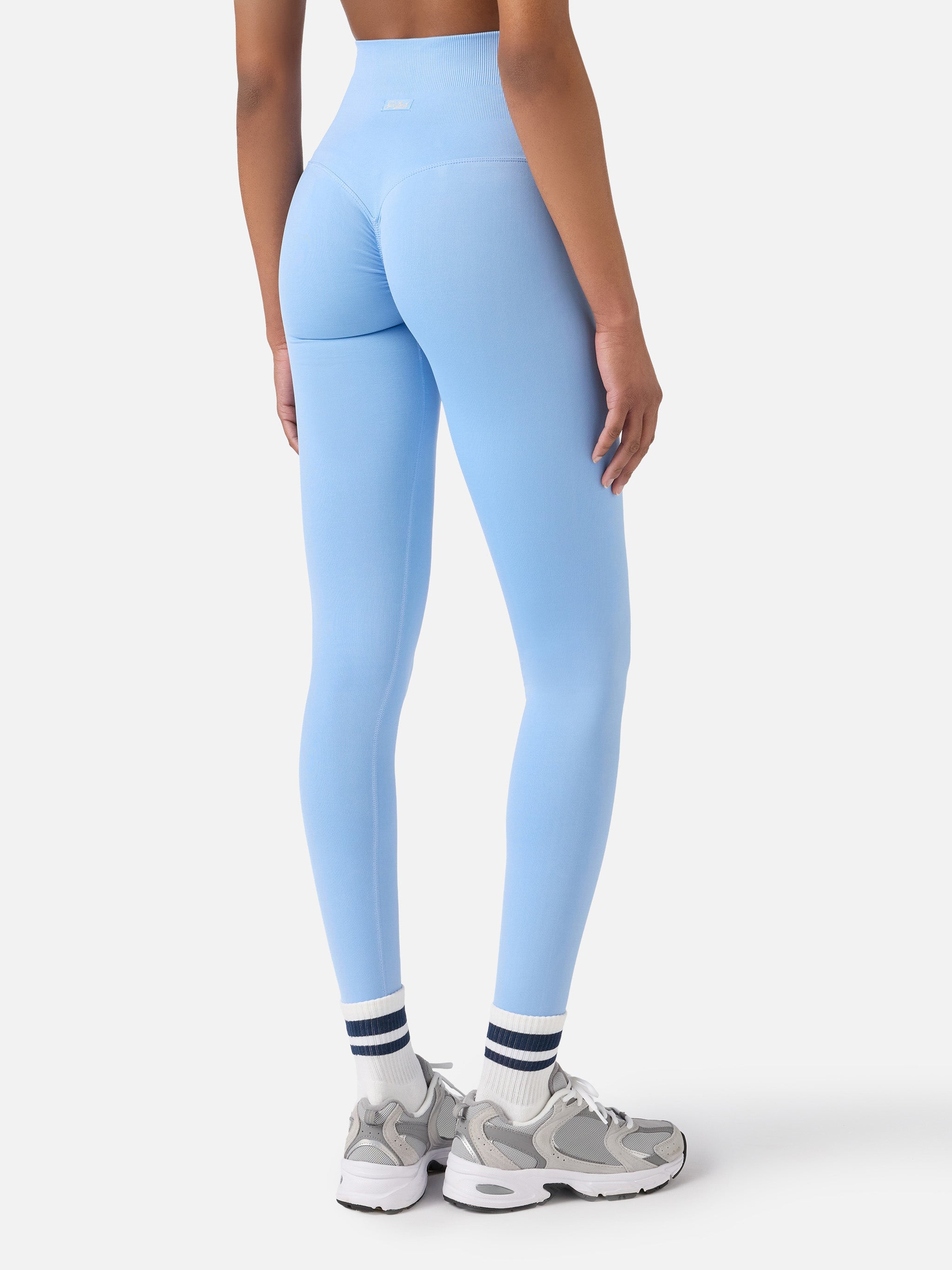 Light Blue Vega Technical Fabric Sports Leggings Sky Pant