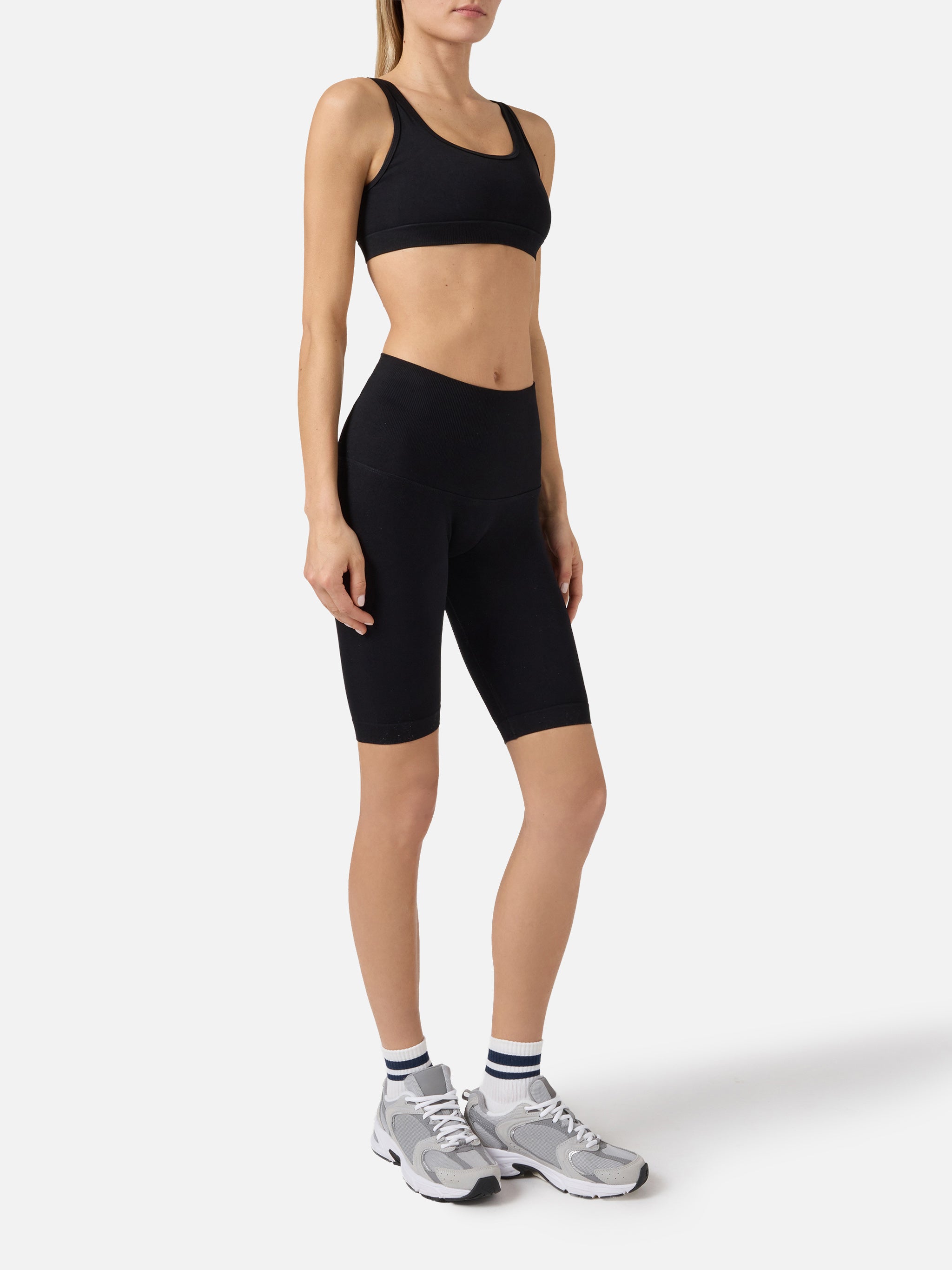 Black Vega Technical Fabric Biker Leggings Pant