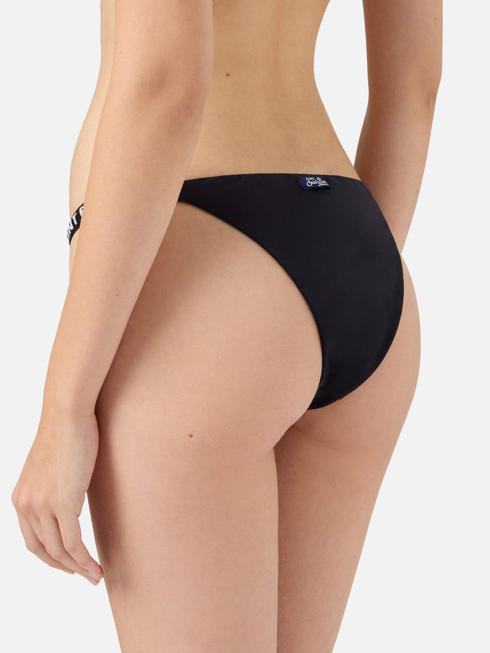 Woman Black Cheeky Swim Briefs Bottom