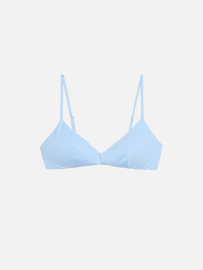 May Light Blue Scoop Bralette Top Sky