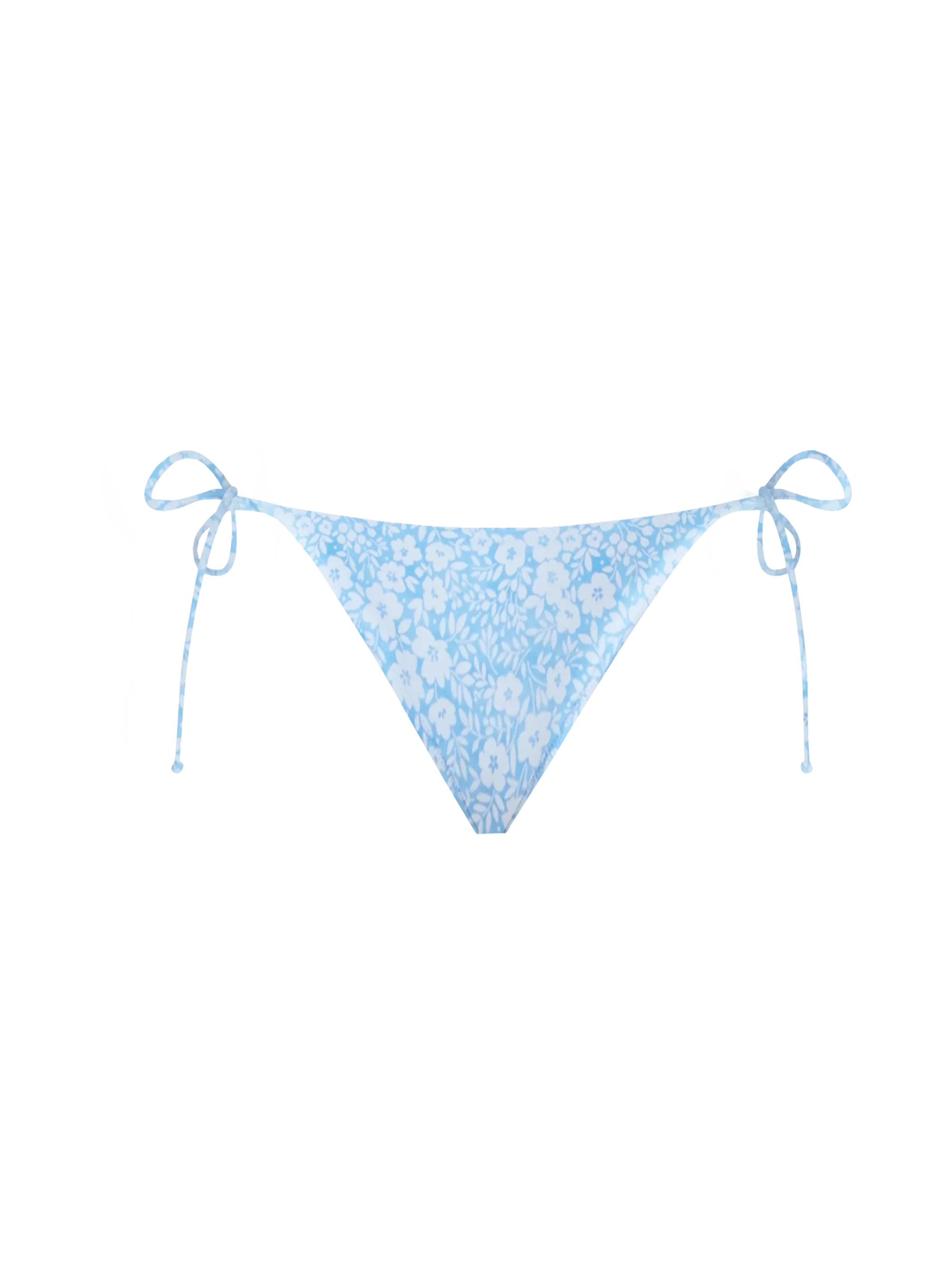 Virgo Swim Briefs With Vintage Floral Print Sky Bottom