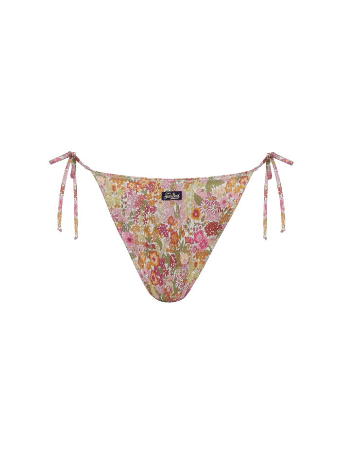Virgo Classic Swim Briefs With Margaret Annie Print | Made Liberty Fabric Green Bottom