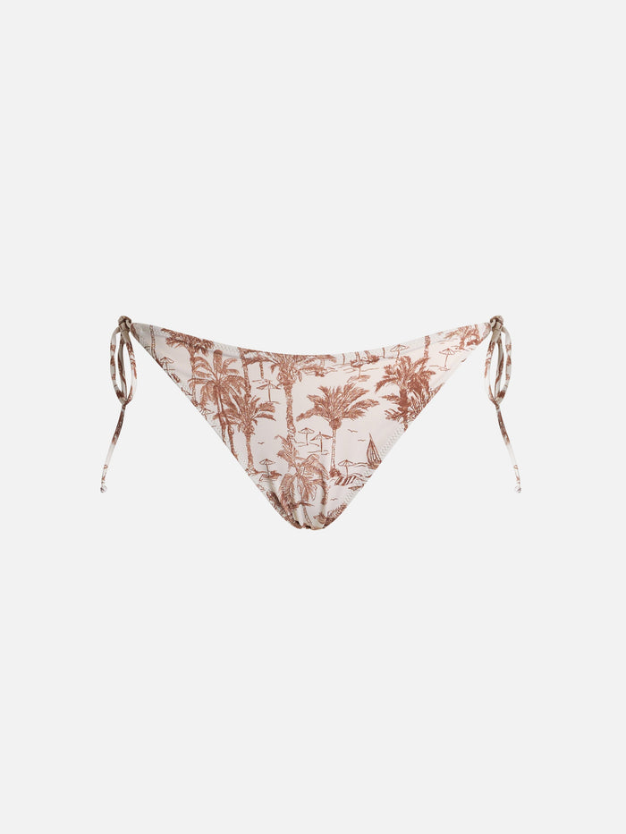 Virgo Toile De Jouy Bikini Briefs White Bottom