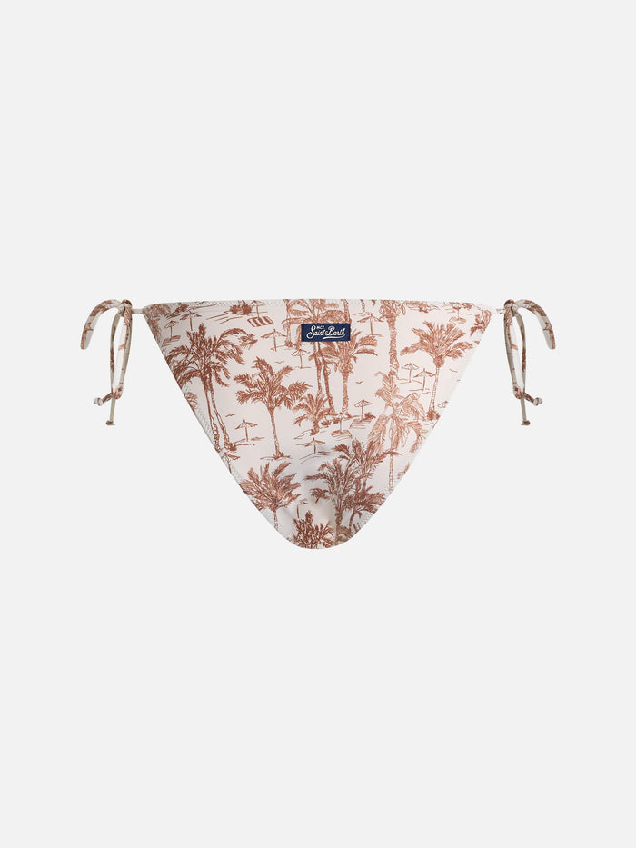 Virgo Toile De Jouy Bikini Briefs White Bottom