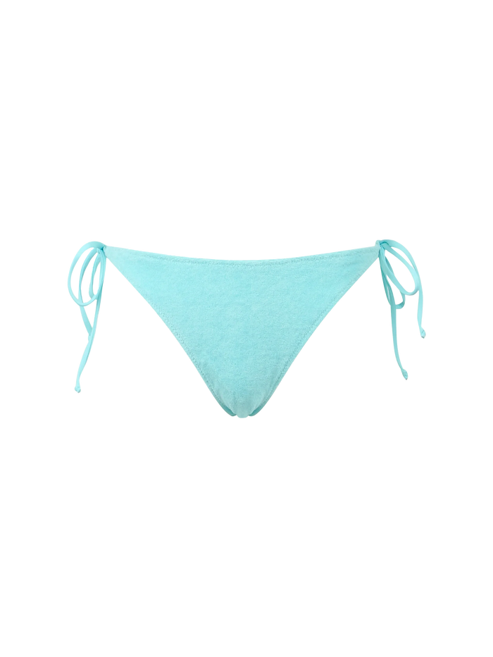 Virgo Terry Effect Bikini Briefs Green Bottom