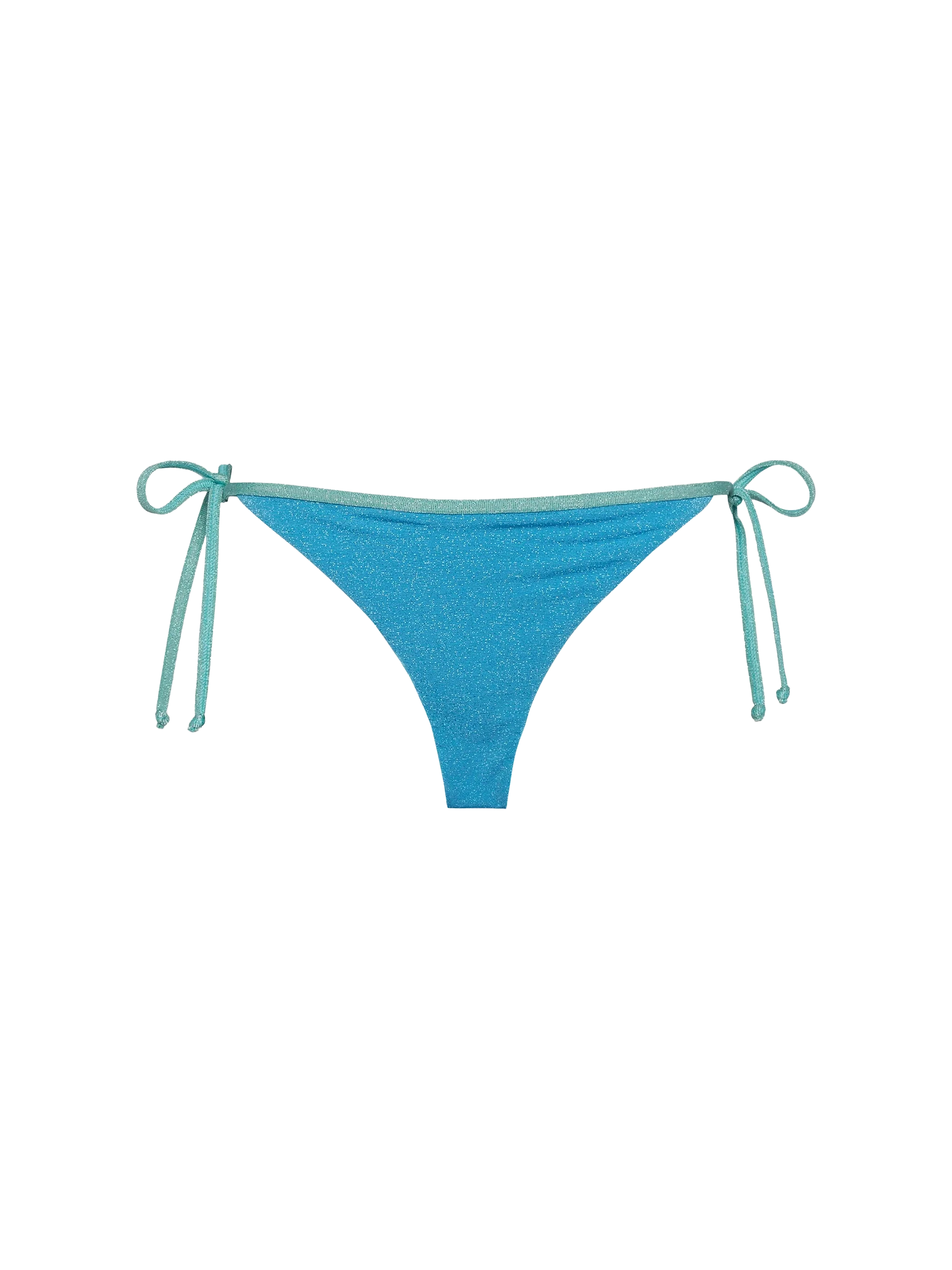 Virgo Turquoise Lurex String Swim Briefs Sky Bottom