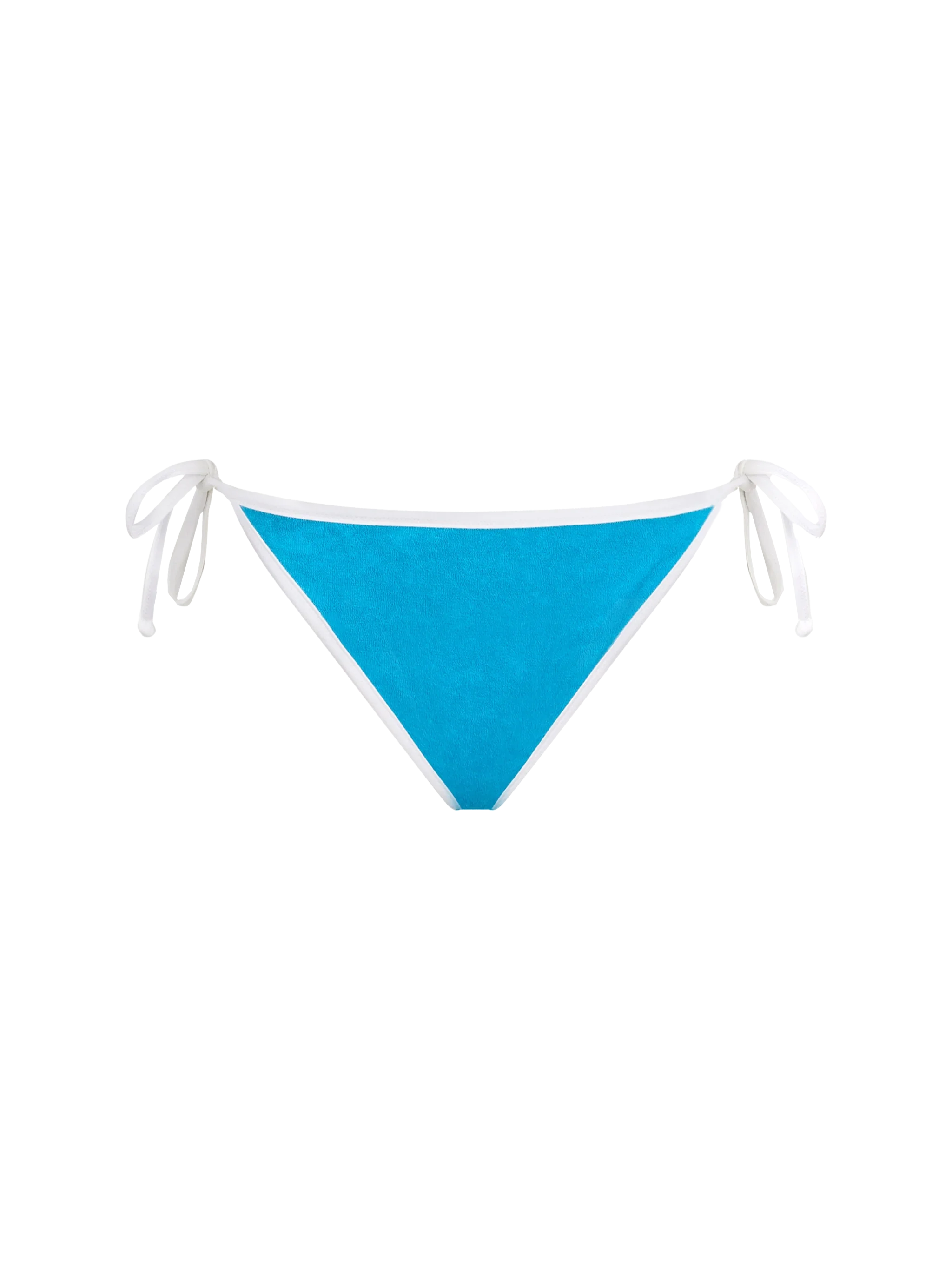 Green Terry Virgo String Swim Briefs Blue Bottom