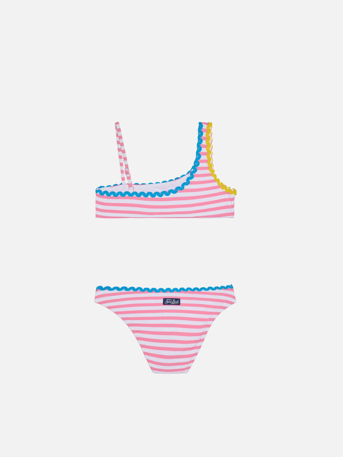 Girl One Shoulder Bikini Pink