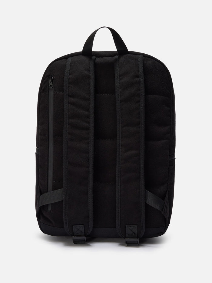Wallin Felt Backpack Wool Blend Black With Leather Details